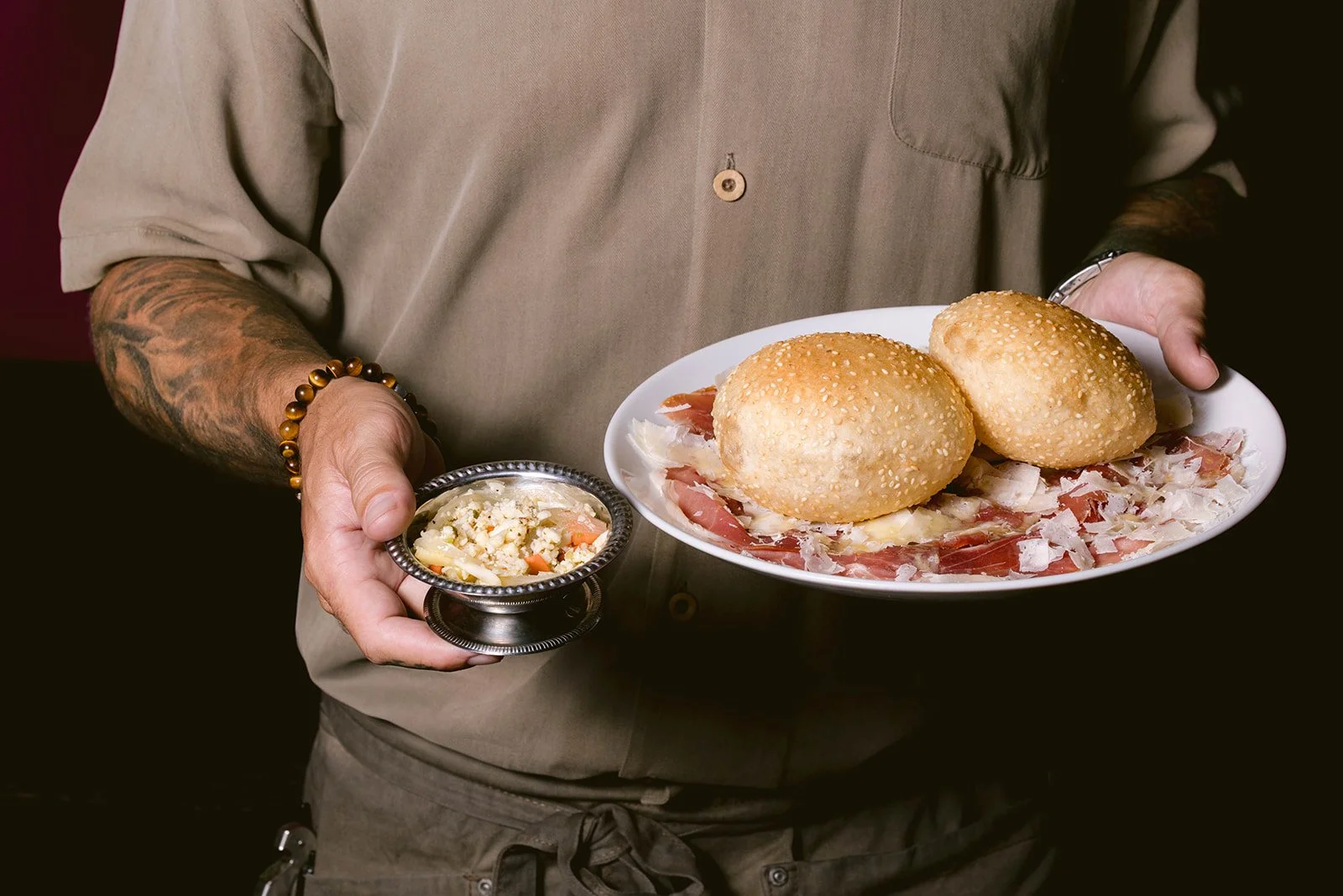 prosciutto giardiniera gnoccho fritto appetizer
