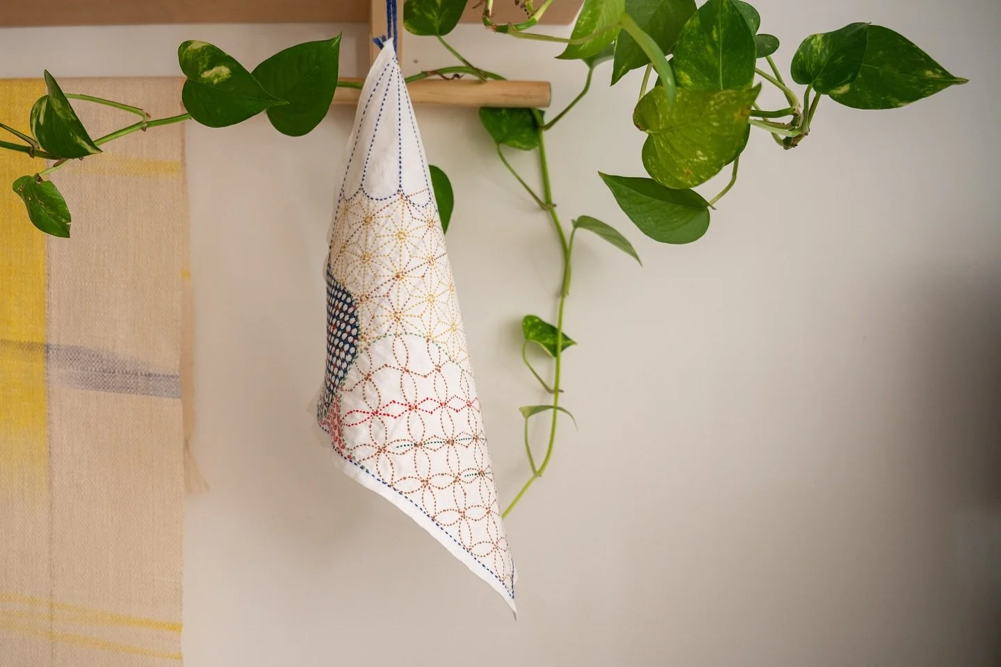 This summer, after a trip to Japan full of sashiko inspiration, I created a special multi-pattern hanafukin sampler for my new ✨ In-Depth Sashiko Hanafukin Workshop ✨.

Over four relaxed weekend sessions, I&rsquo;ll guide you through traditional Japa