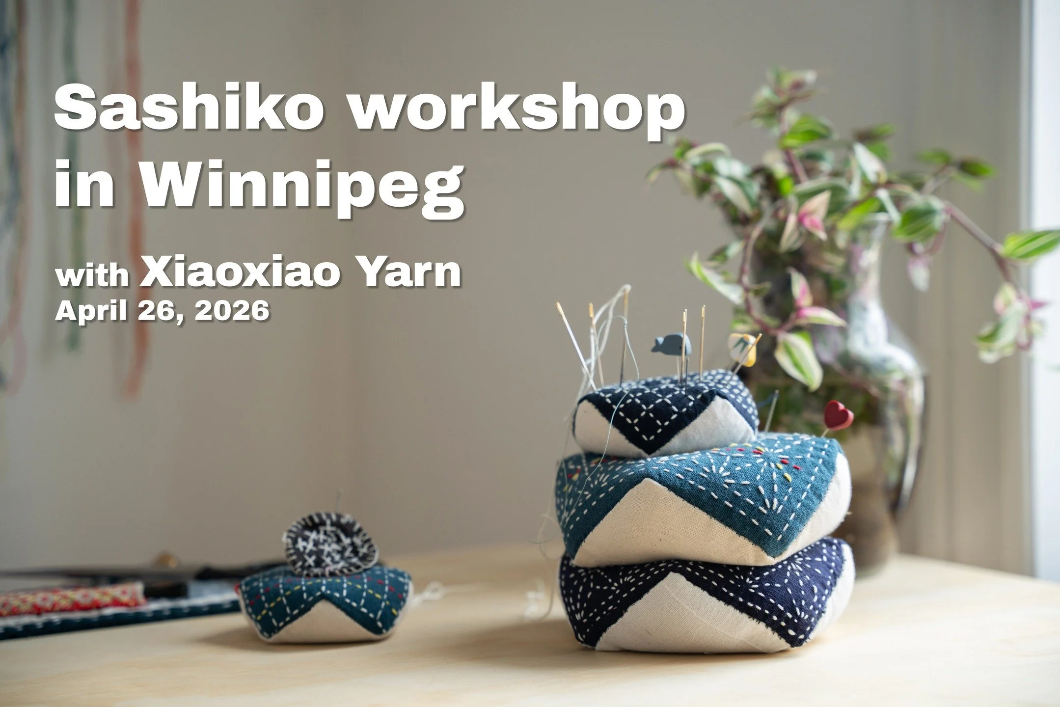 Winnipeg! 🧵✨
I will be there on April 26 to host a Sashiko &amp; Visible Mending workshop at The Third Place Winnipeg.

Join me for a calming and hands-on day of traditional Japanese sashiko stitching and creative visible mending. Whether you are ne