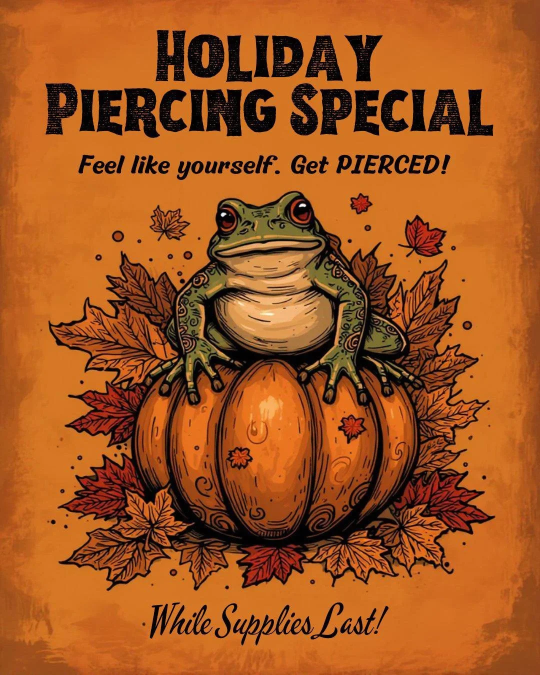 Do you want to show up to that holiday function with a new piercing? Rage bait your family members over some turkey and ham? Maybe you just want some new sparkles? Now is your time. Thursday (11/20) Isabelle will be running some piercing specials fro