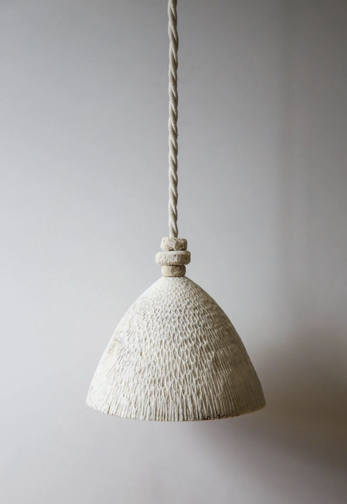 Fossil Coral Cone Pendant