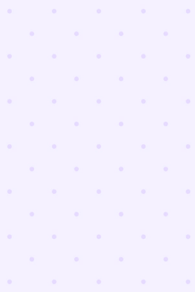 Light purple background with a pattern of darker purple polka dots evenly spaced.