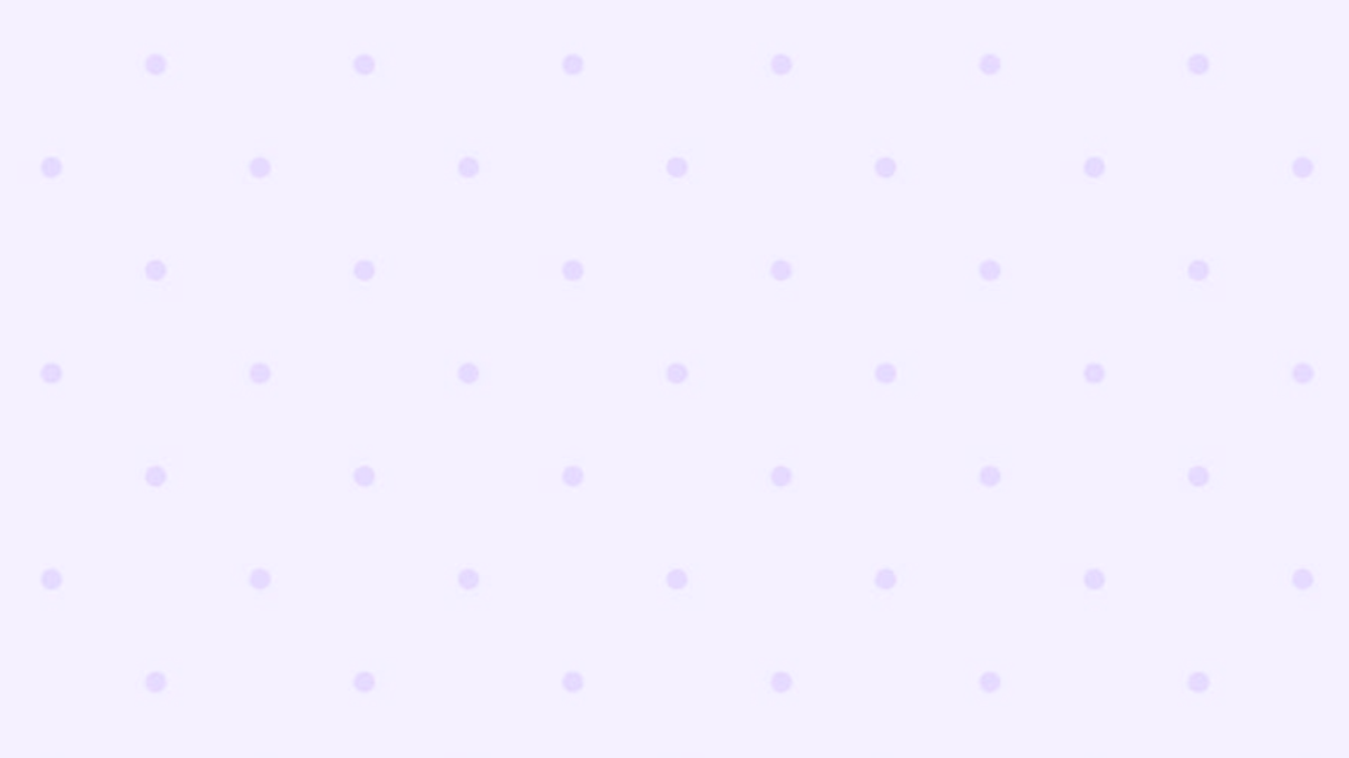 Light purple background with darker purple polka dots evenly spaced.