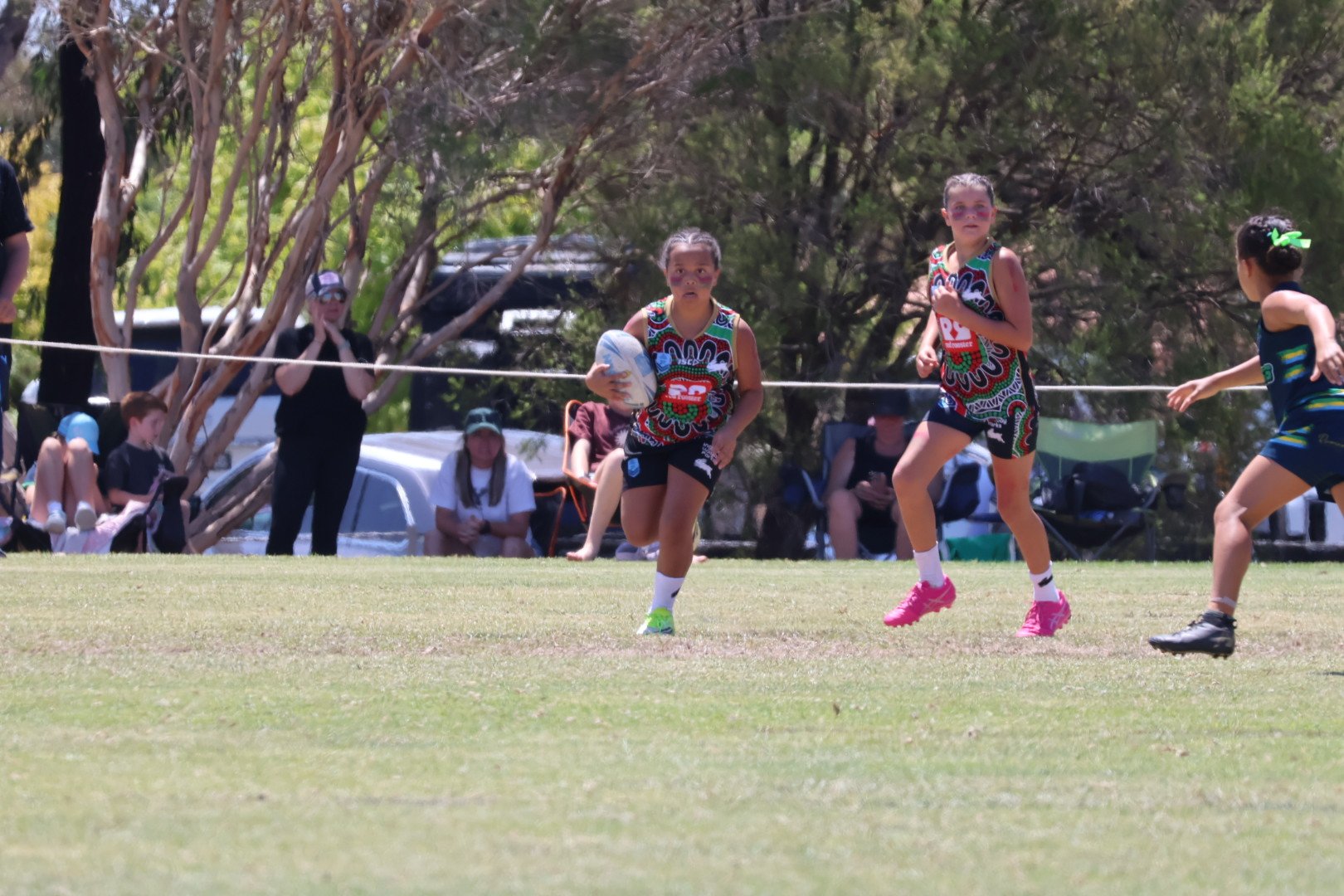 UNSW South sydney rabbitohs touch football club young girl playing touch football