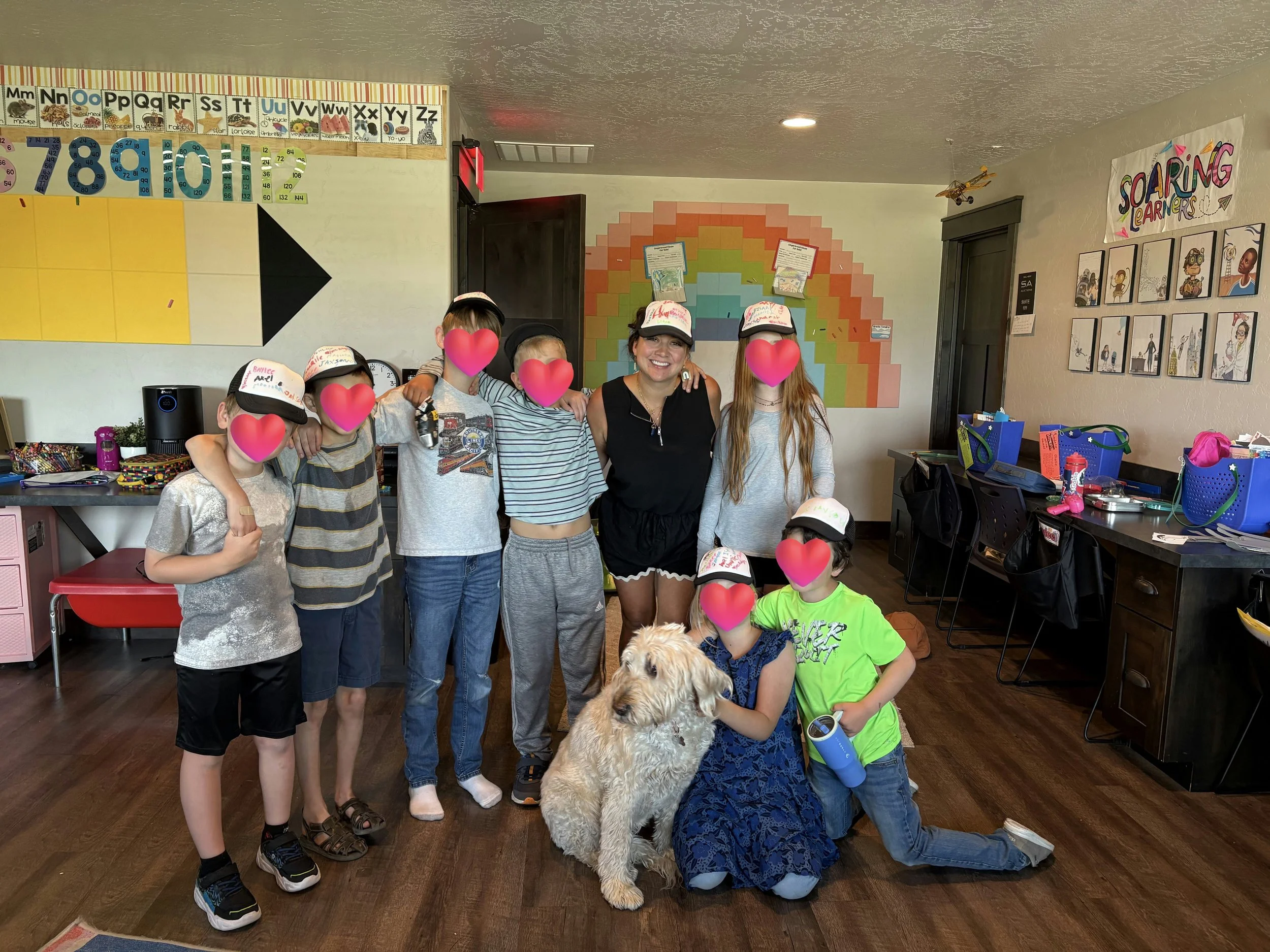 students at Soaring Learners posing for a picture