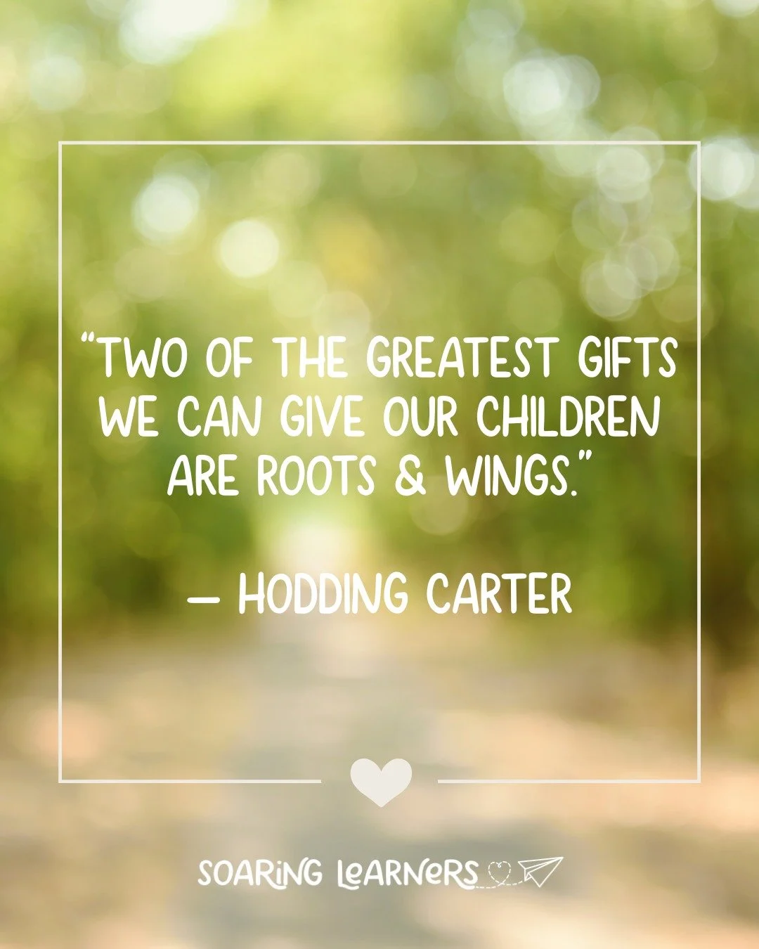 This! 🙌 

At Soaring Learners we believe in giving our students both roots &amp; wings ✈️ Join us &amp; take flight! &darr;
soaringlearnerstutoring.com