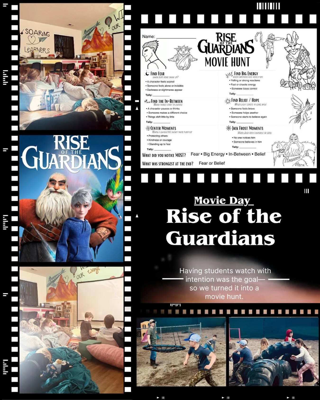 This is what movie day looks like at Soaring Learners 🤍🎬✨

With Ms. Sheena, we didn&rsquo;t just watch the movie  Rise of the Guardians 
we went on a Movie Hunt 👀

Students were tracking:
fear
big emotions
the &ldquo;in-between&rdquo; moments
and 
