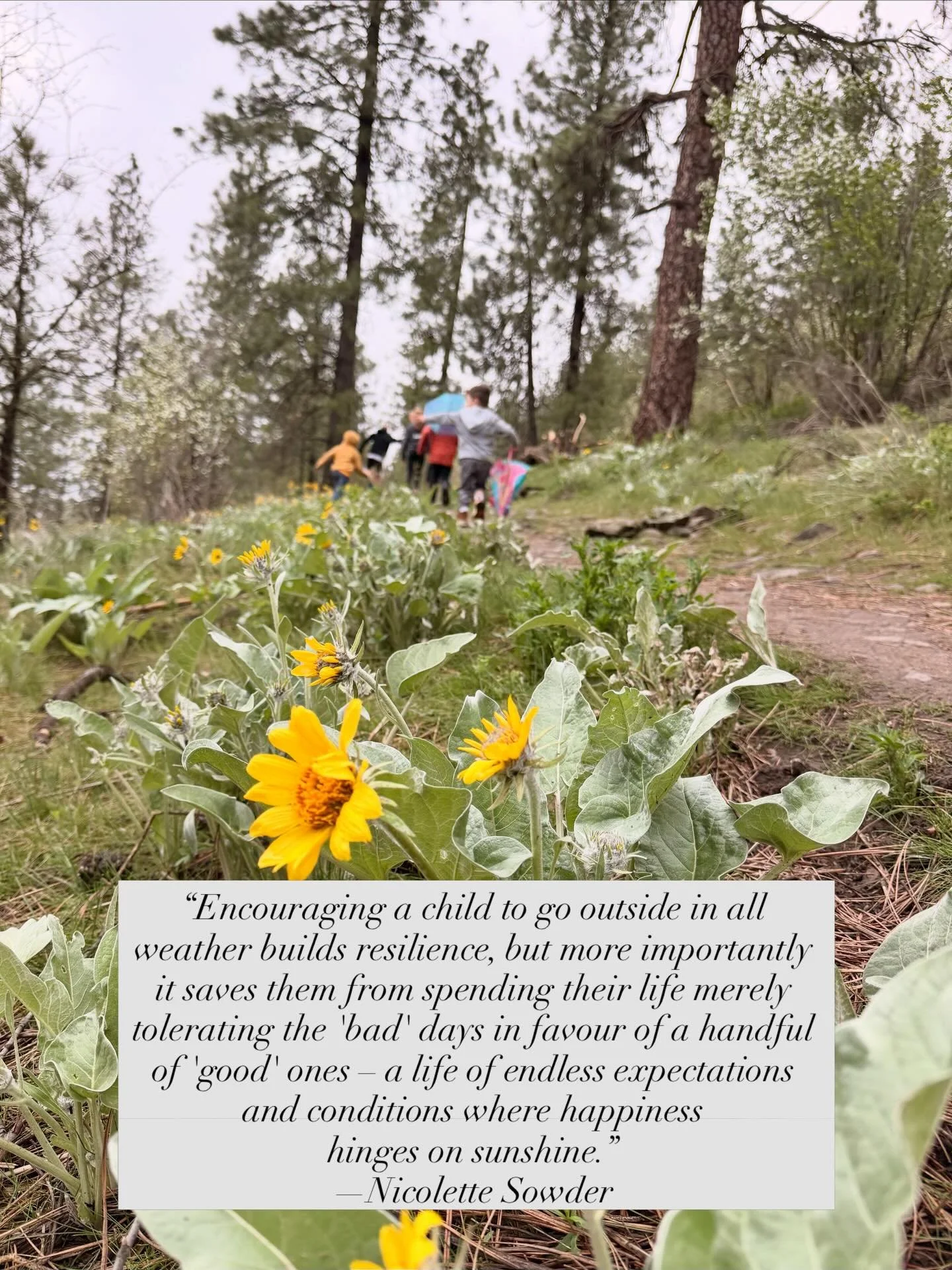 Not every day is sunny.
That&rsquo;s the point.

At Soaring Learners, we believe outdoor learning plays a powerful role in a child&rsquo;s emotional and social growth 🌿

Living in the Pacific Northwest means the weather is not always perfect&hellip;