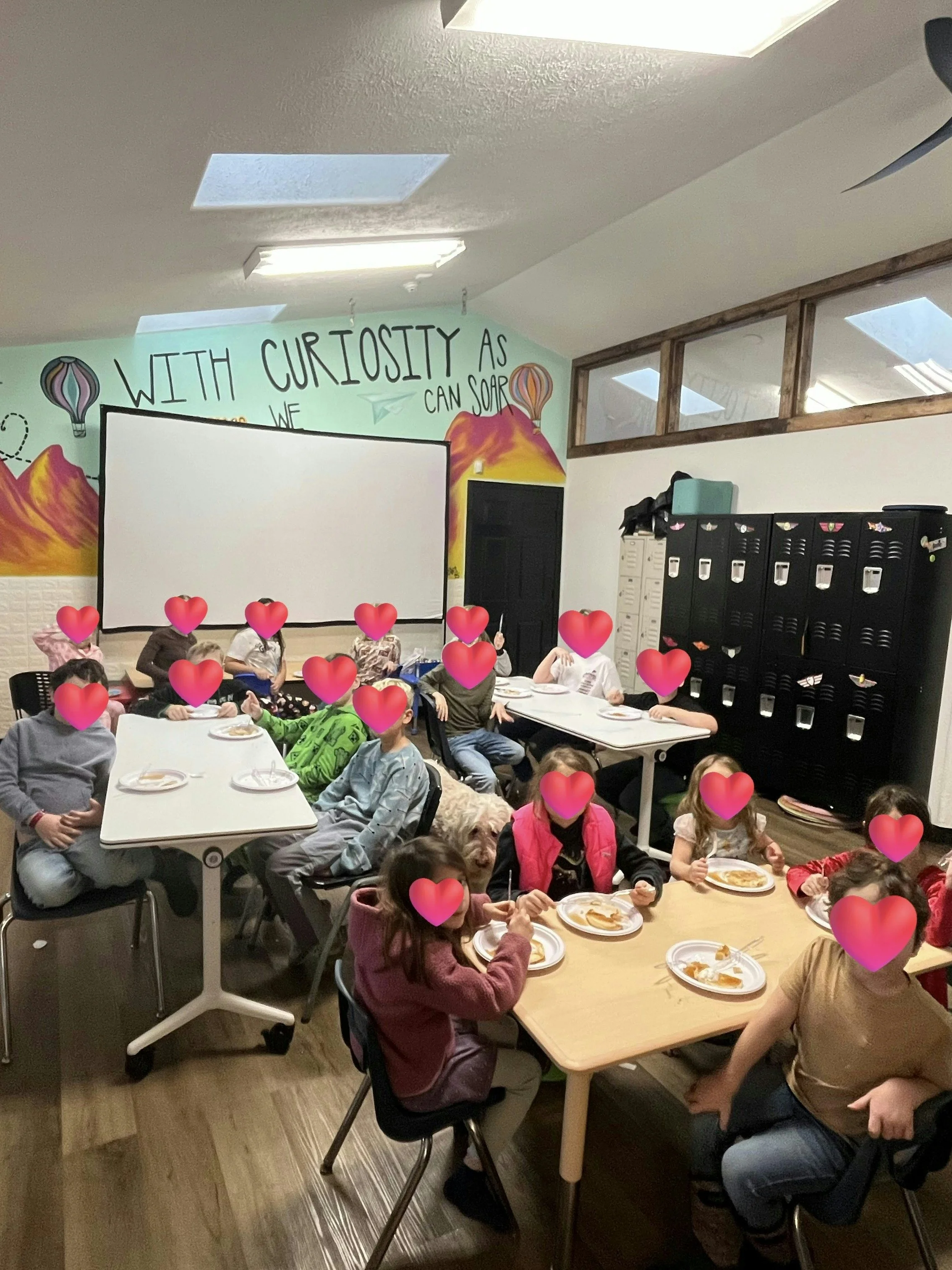 students at the microschool spending time together