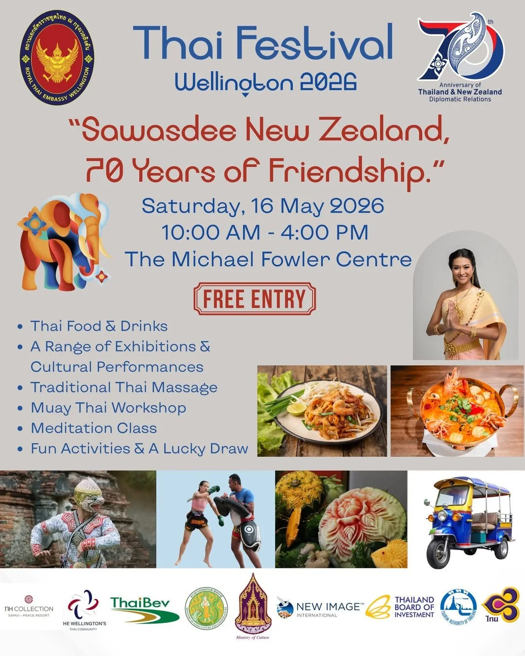 Thai Festival: Sawasdee New Zealand, 70 Years of Friendship