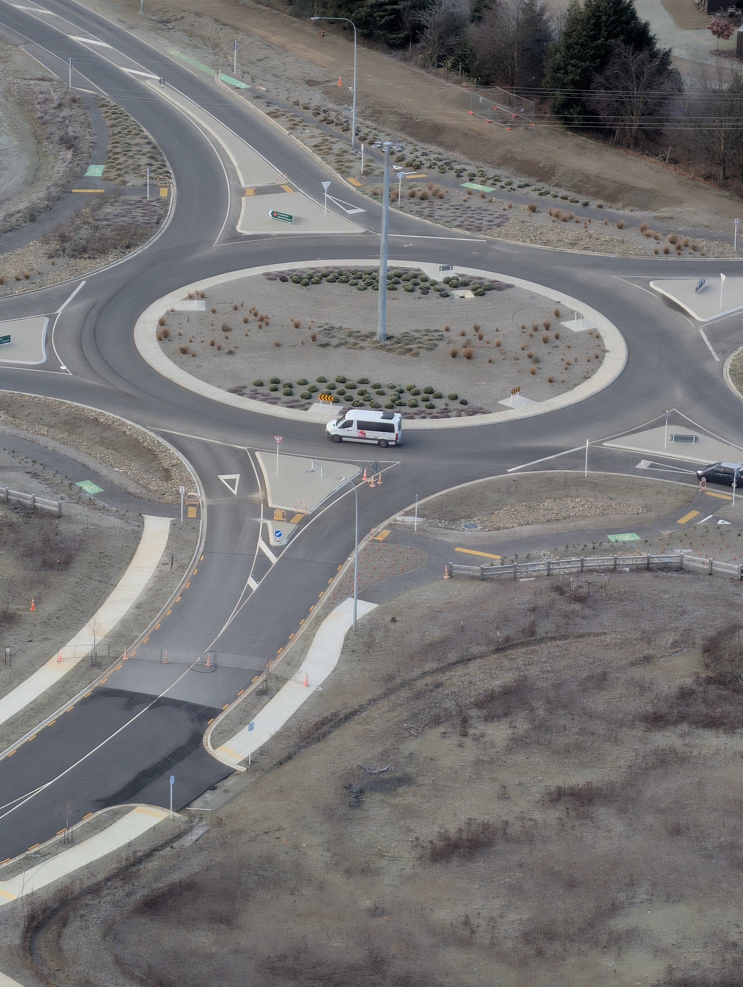 Birdseye view of one of the many rotaries