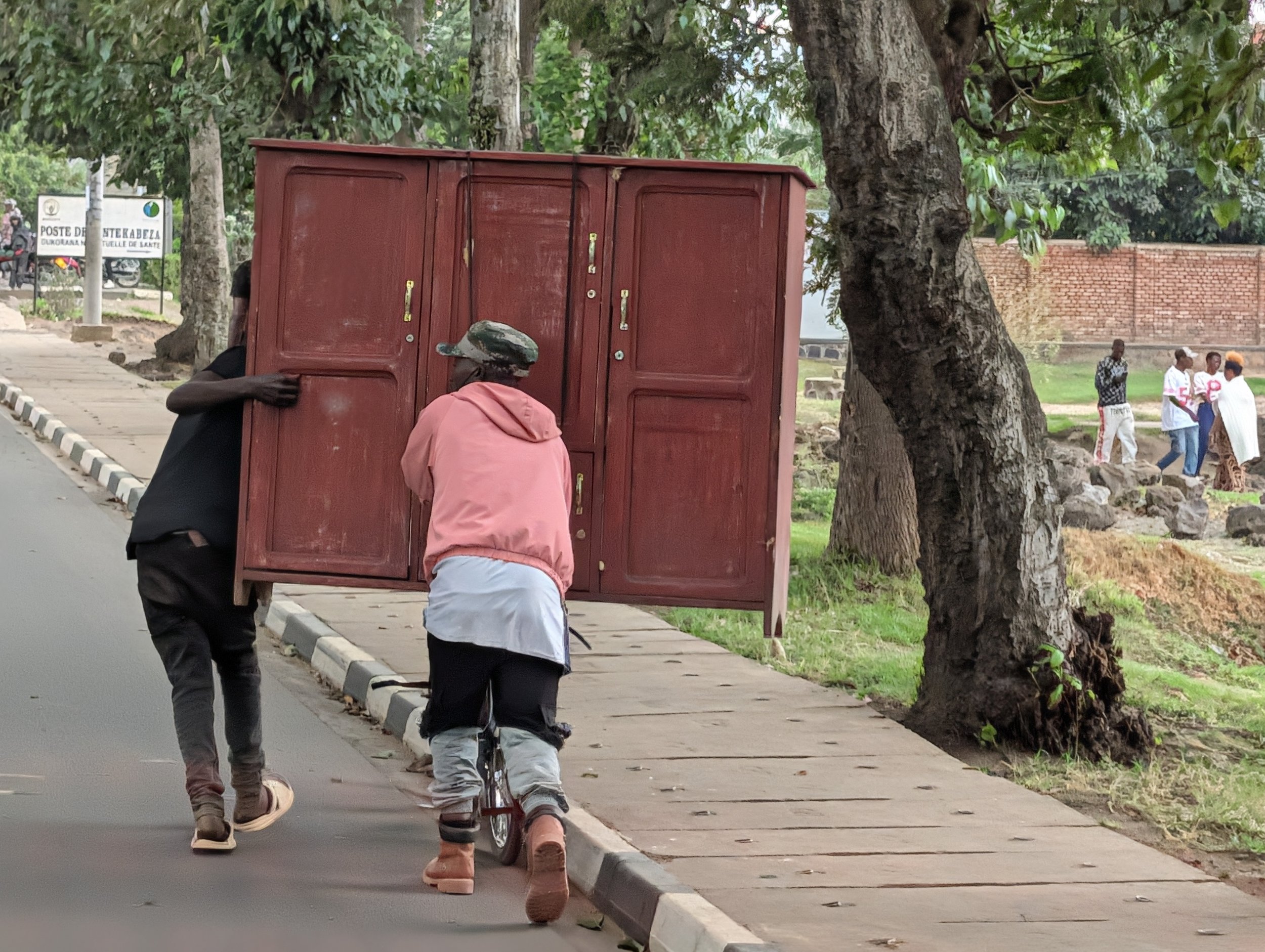 An armoire on a bicycle? Sure!
