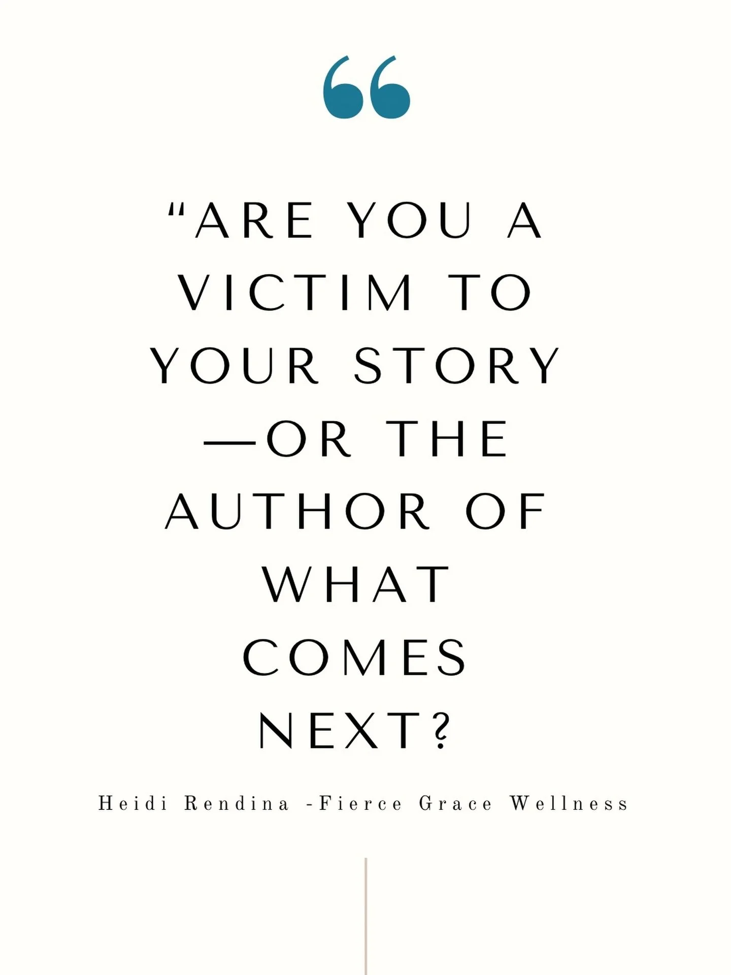 Your past explains you.
It does not get to define you.

Staying stuck is a chapter you can close.
Healing begins the moment you choose responsibility over victimhood.

Are you a victim to your story&mdash;
or the author of what comes next?