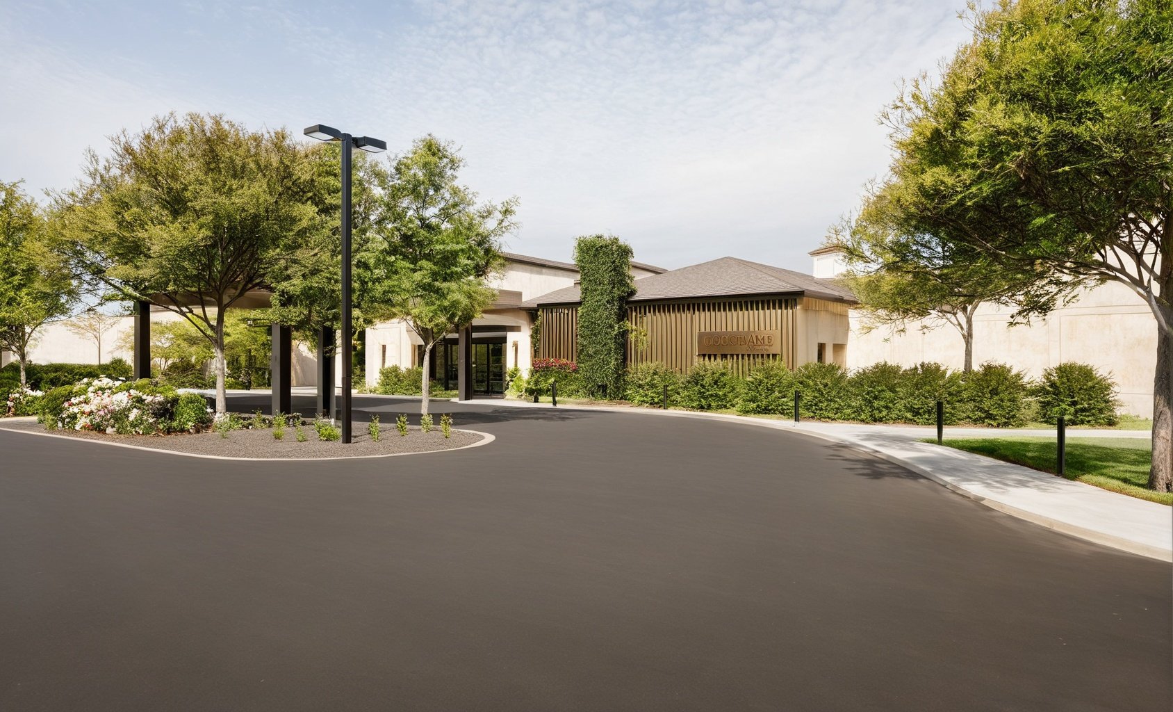 Exterior right side view of front driveway with main door in the background. #marriott #marriotthotels #marriottbonvoy #marriottcourtyard