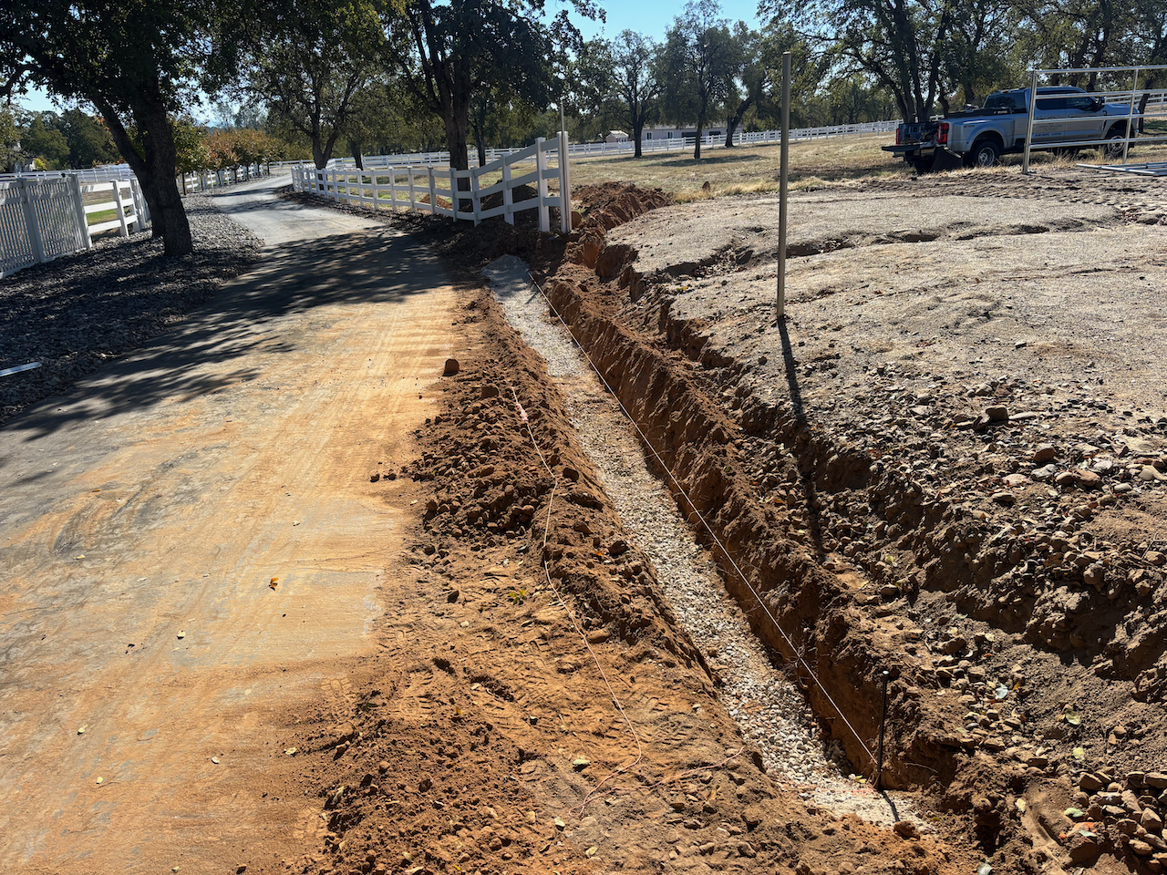 Horse Arena Erosion Repair with Block Retaining Wall in Palo Cedro, CA (3/8)