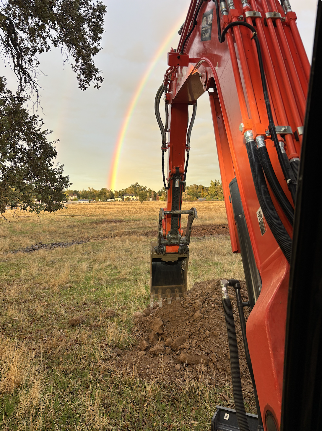 Dozier Excavating Kubota Excavator at Land Development Project