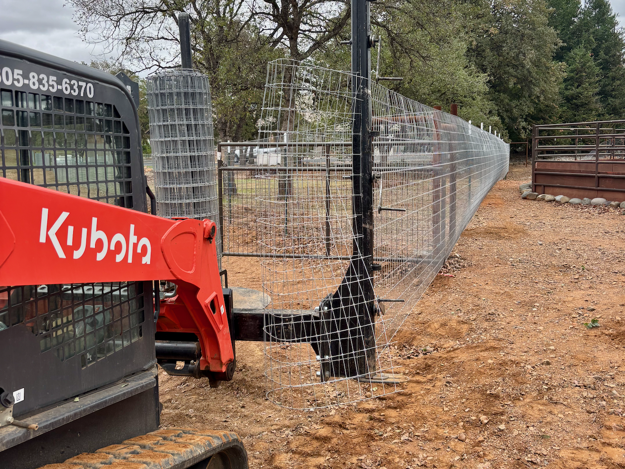 Stretching Fence in Palo Cedro, CA (2/2)