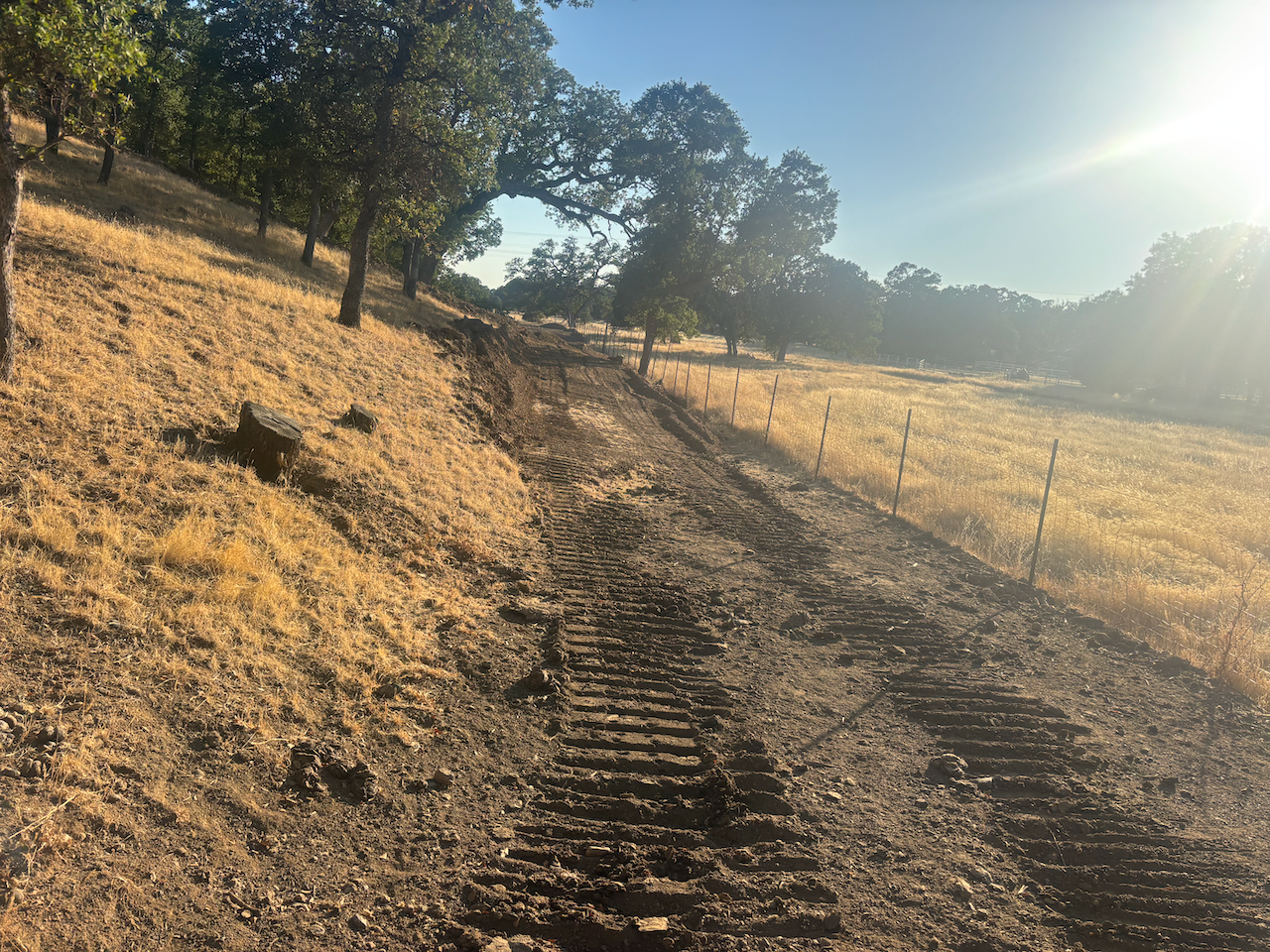 Grading Project in Cottonwood, CA with Dozier Excavating.