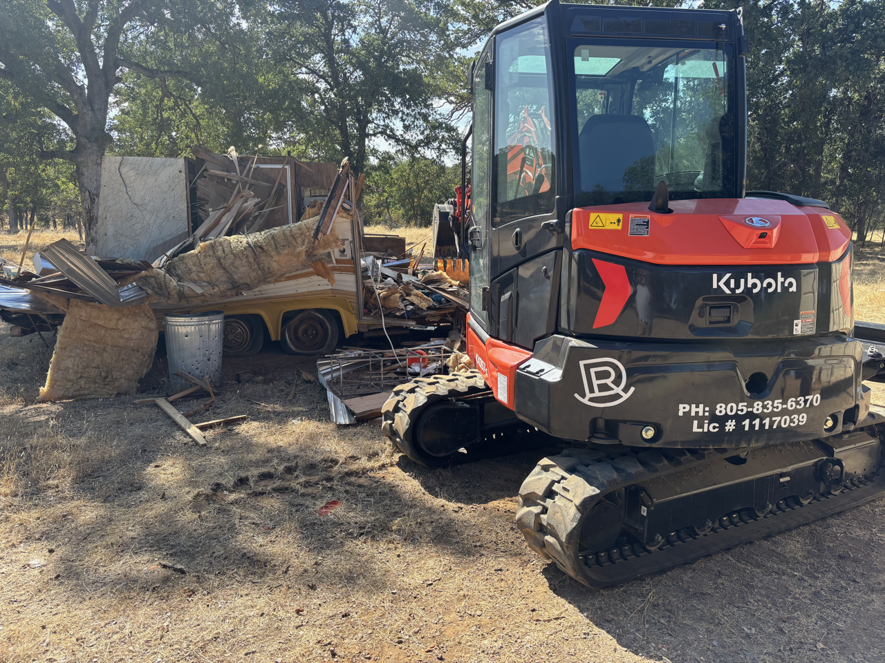 Trailer Demolition in Palo Cedro, CA