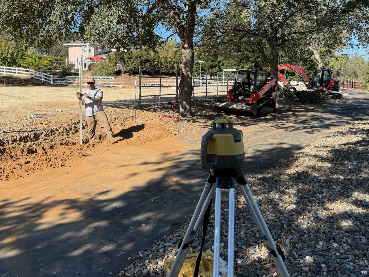 Horse Arena Erosion Repair with Block Retaining Wall in Palo Cedro, CA (2/8)