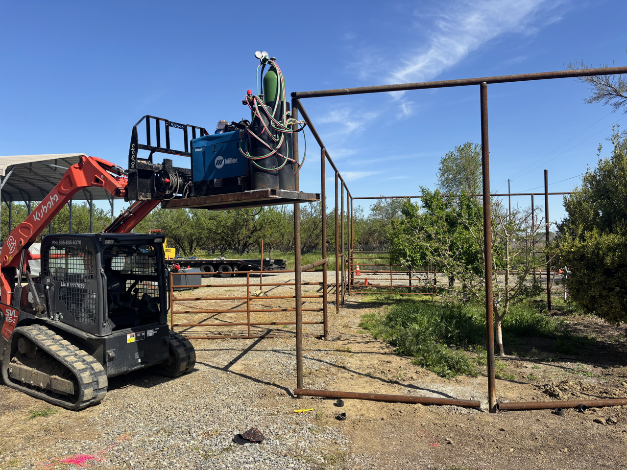 Large Orchard Bird Cage Construction in Williams, CA (2/3)
