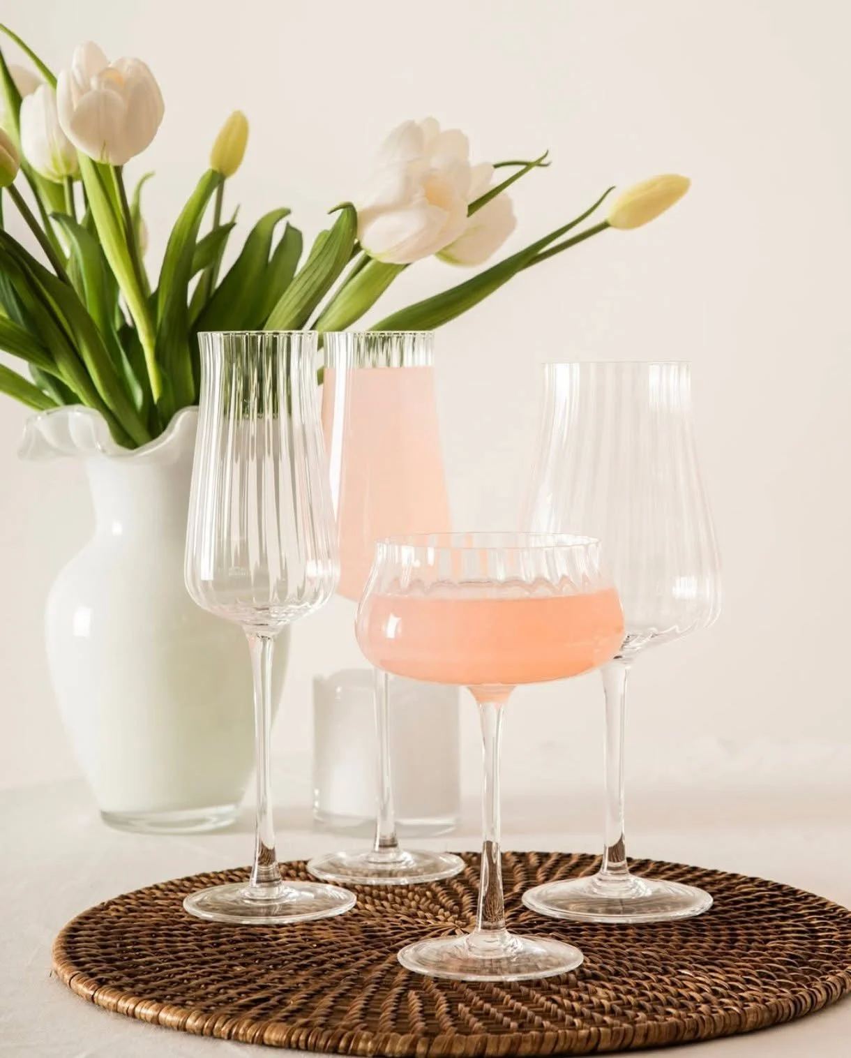 A good glass just makes the drink taste better ✨

The Tulip Coupe Glass by @wheelandbarrowhome brings a little elegance to every sip, with its beautiful ribbed design and timeless shape. Perfect for cocktails, champagne or your favourite night-in dri