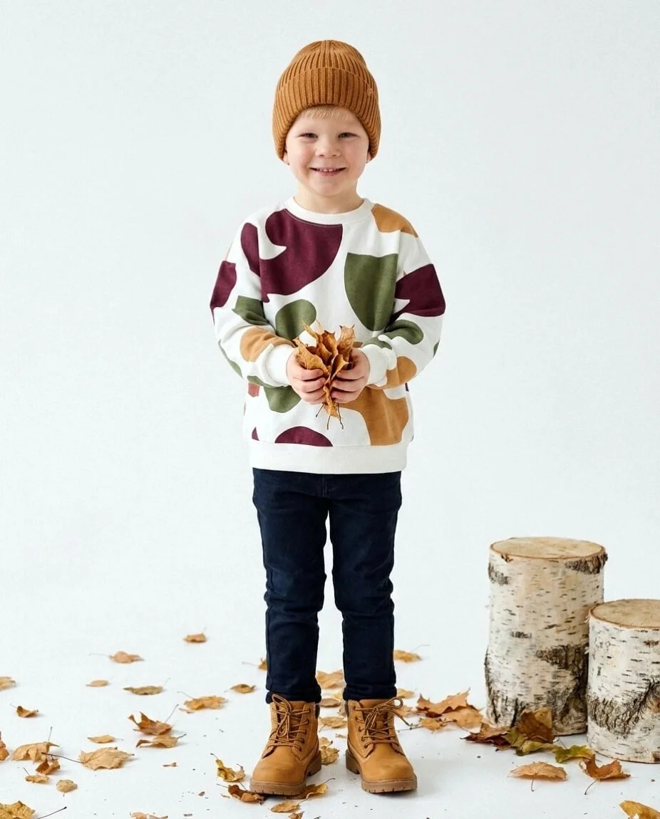 Mannequin enfant lors d’un shooting photo accompagné par ses parents dans un cadre professionnel et rassurant