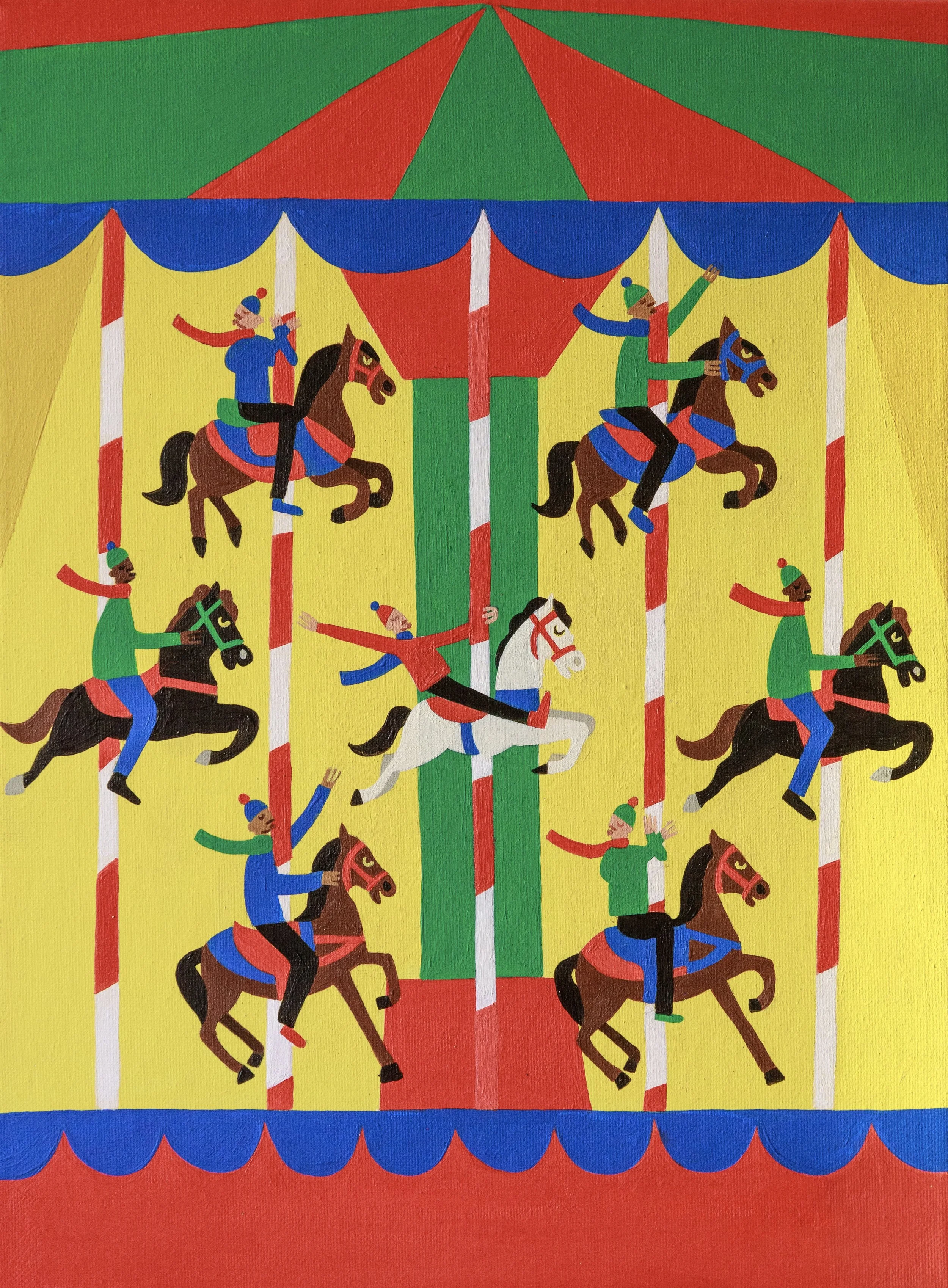 The Carousel (Acrylic on canvas)