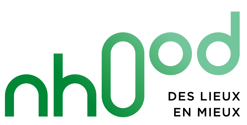 Logo de la radio France Inter, avec des formes géométriques vertes et noires.