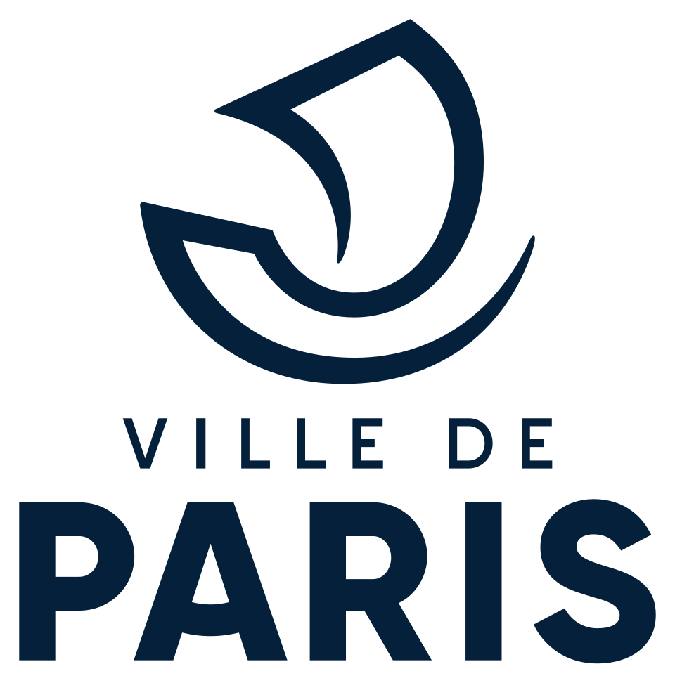 Logo stylisé de la ville de Paris avec le texte "Ville de Paris" en dessous.
