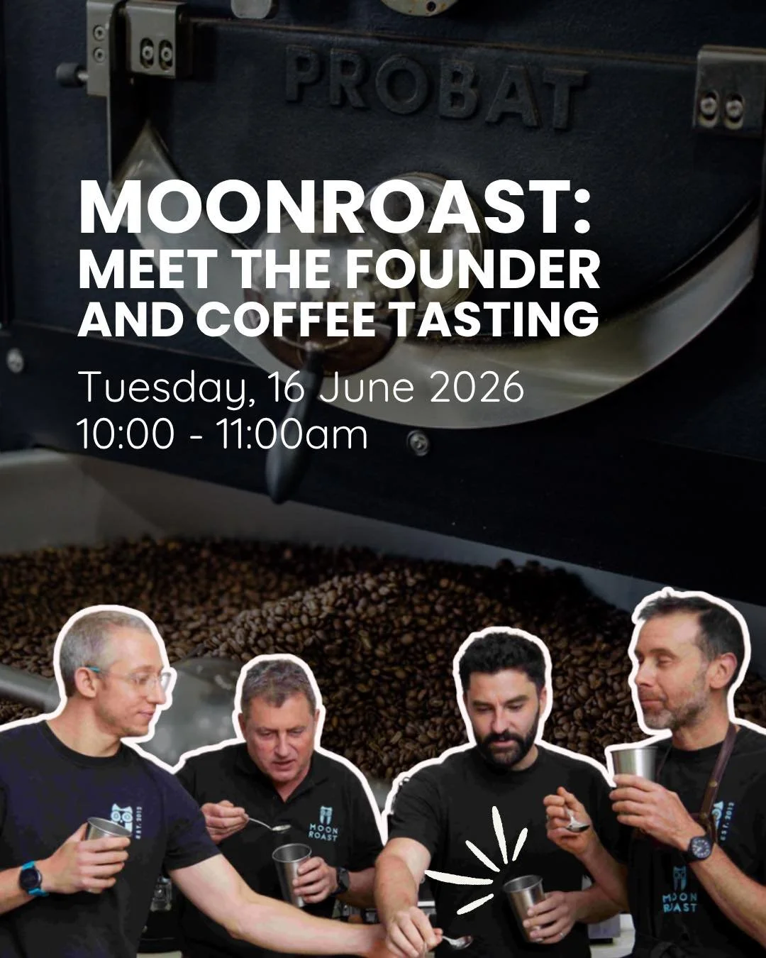 ☕ Meet the Founder of Moon Roast at Birdies 

Ever wondered what goes into creating a truly great coffee?

Join us for a relaxed and fascinating morning with the founder of Moon Roast Coffee, our Hampshire based speciality coffee roastery. Discover h