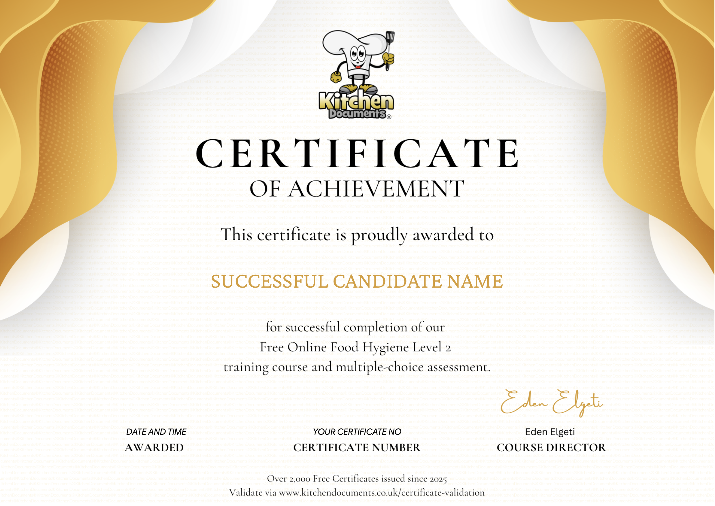 Food Hygiene Level 2 Certificate (Physical)