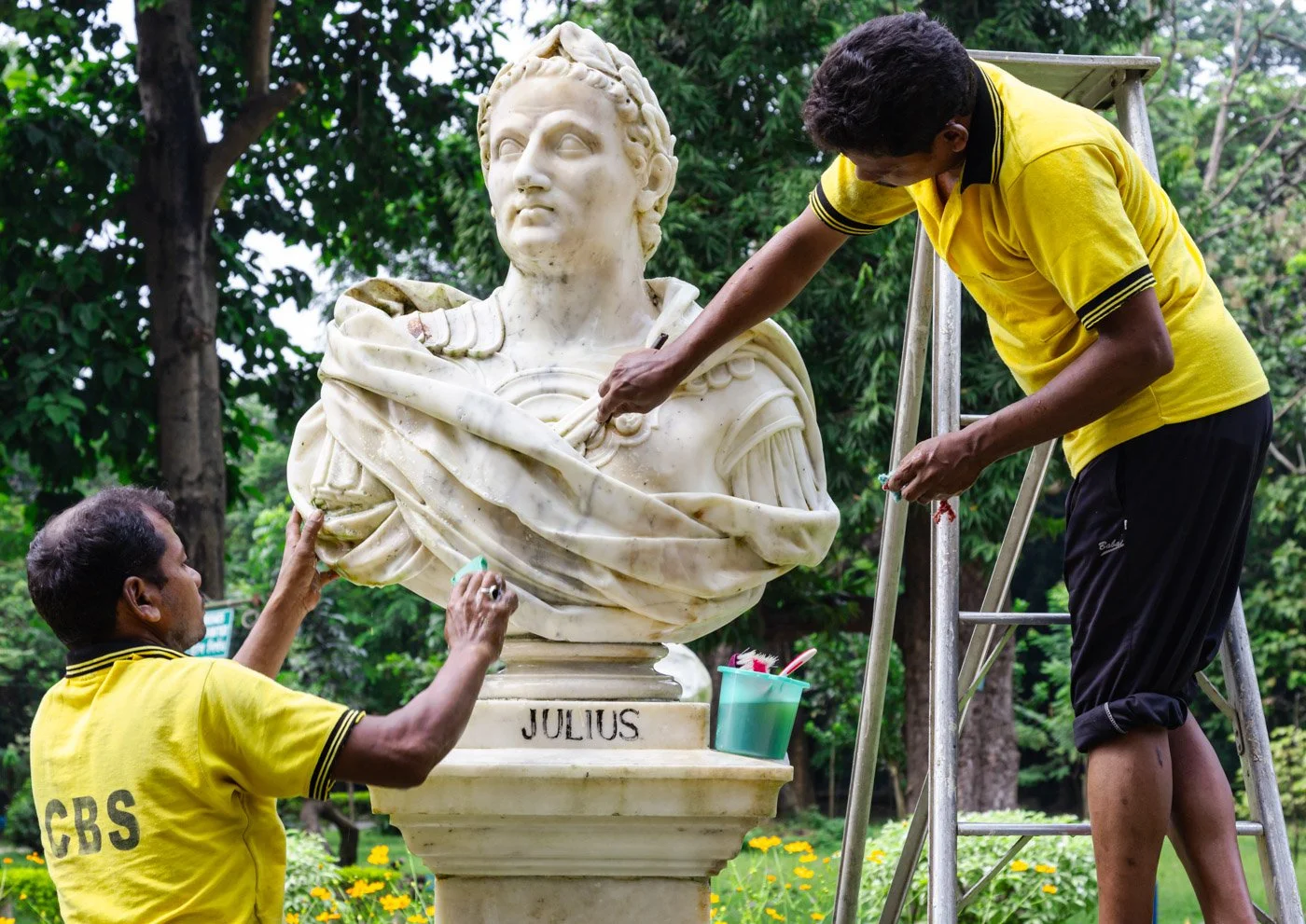 Caesar's greatest battle is now against dust and fingerprints.