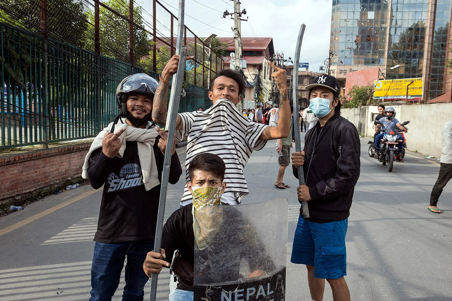 [Act II: Collision]. Group of protesters in Kathmandu, September 2025.