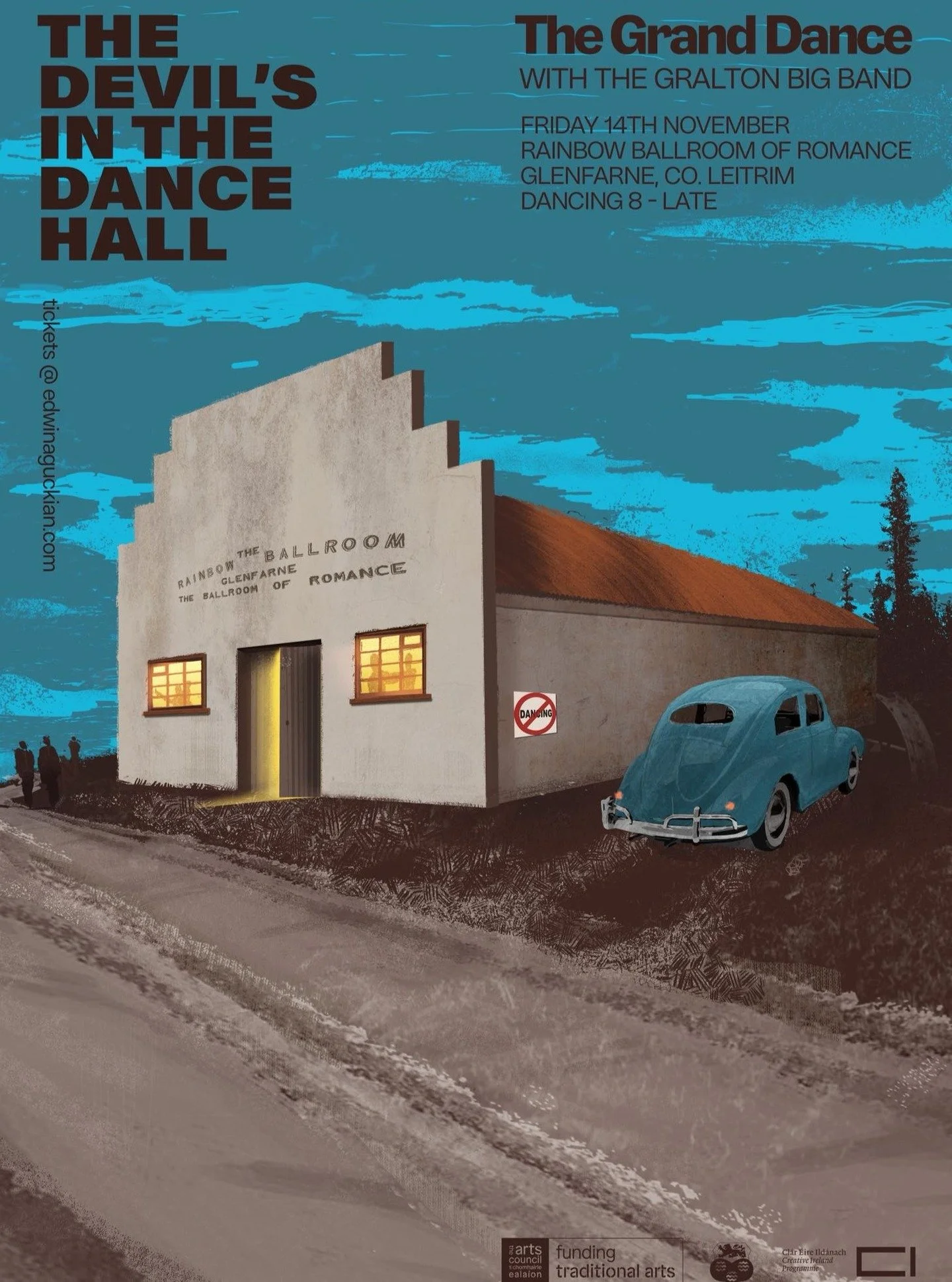 The Devil&rsquo;s in the Dance Hall comes to The Ballroom of Romance, Glenfarne on Friday 14th November. The famous dance hall opened in 1934 at a crossroads in north Leitrim. 

Come dance to the roaring sound of The Gralton Big Band lead by Cathy Jo