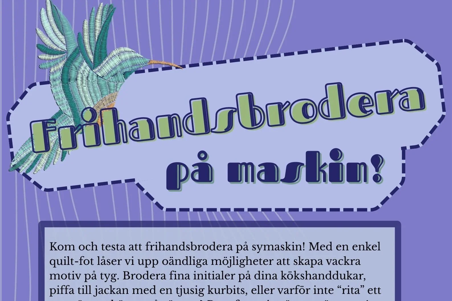 Frihandsbrodera på maskin
