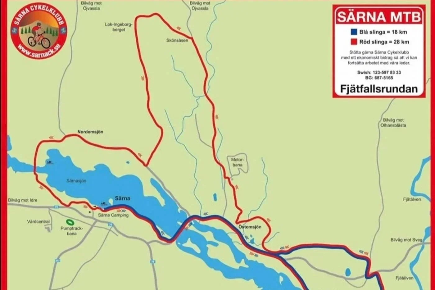 Cykelkarta Fjätfallsrundan
