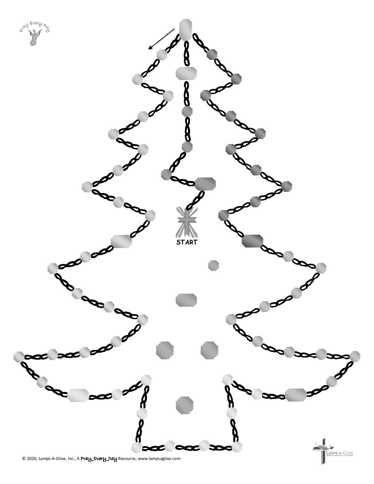 Download four advent rosary patterns. Track your prayers using these patterns. Add a sticker for each prayer and Rosary bead on the pattern. Pray just a decade a day and complete a Rosary in seven days.