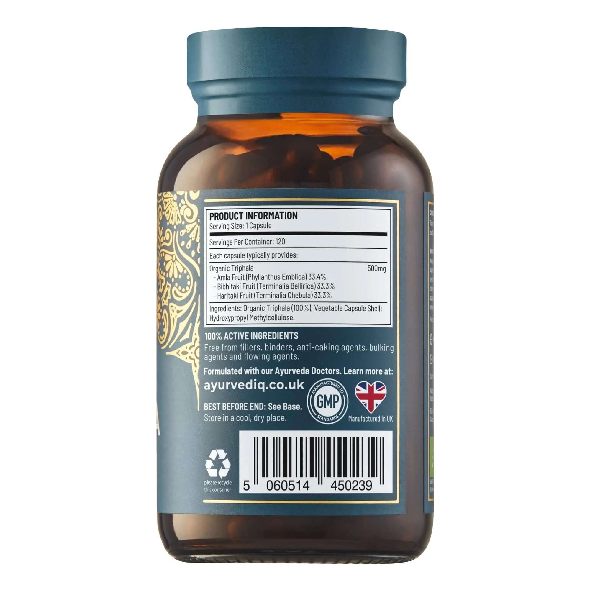 Ayurvediq - Organic Triphala 120s - Back.jpg