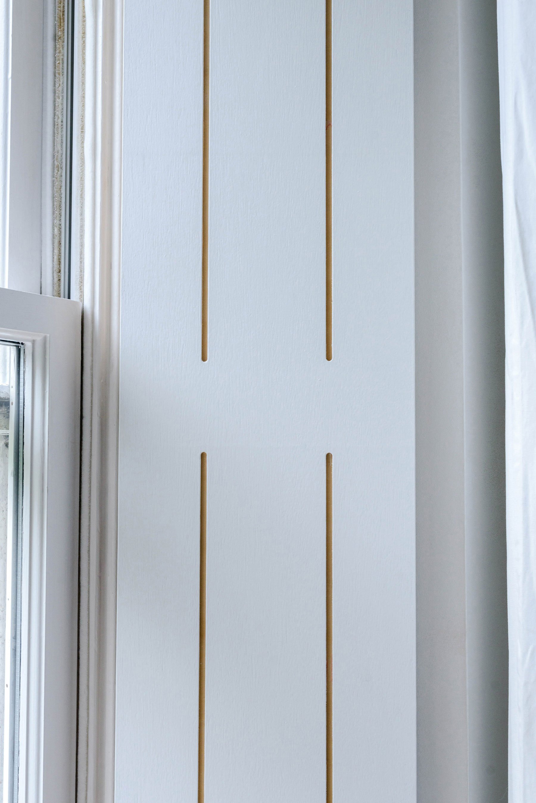 Modern design of a traditional Victorian window shutter.