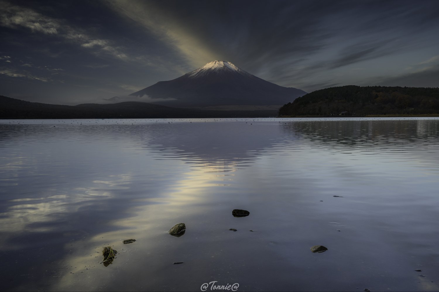 Mt Fuji the first light touching the clouds and sqaurespace.jpg