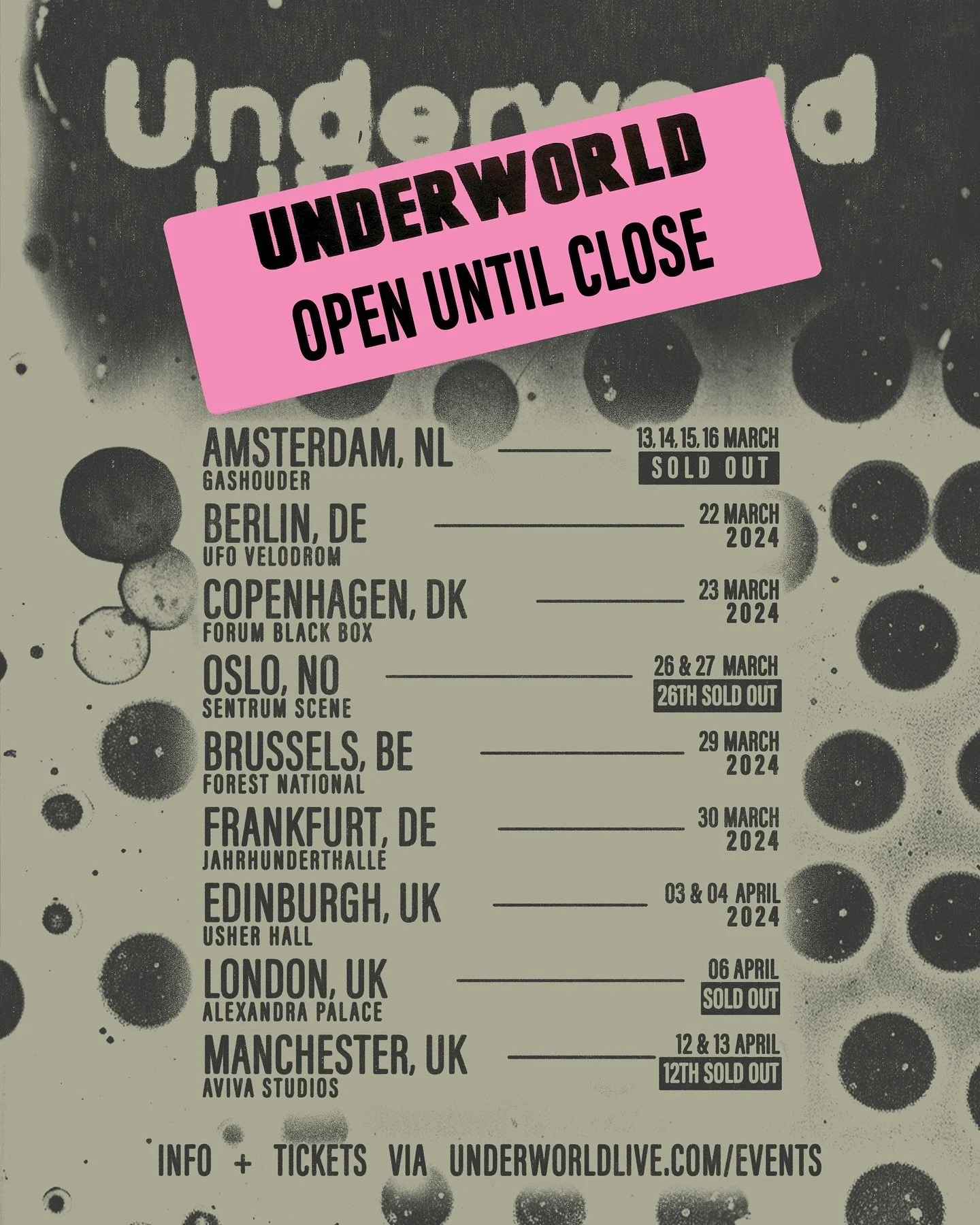 Tour update: One set just wasn&rsquo;t enough&hellip;..

We&rsquo;ll be with you from open until close - Two sets = Twice the Love

Specific timings to follow&hellip;