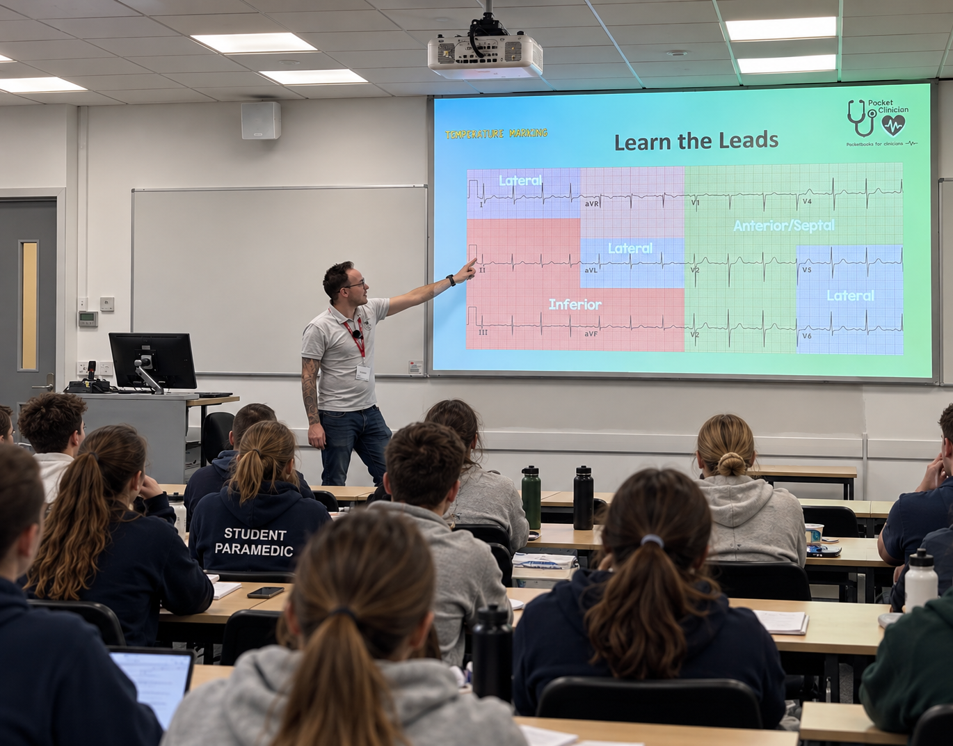 PocketClinician Teaching ECGs to student paramedics