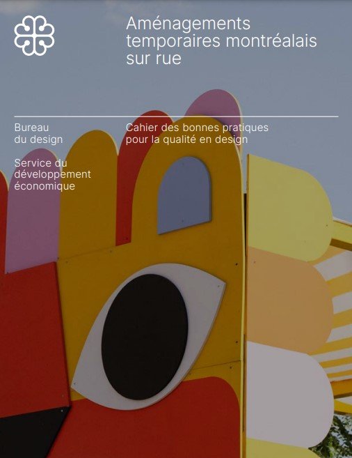 Bureau du Design - Cahier des bonnes pratiques pour la qualité des aménagements temporaires montréalais sur rue / Piétonnisation Duluth, p. 80