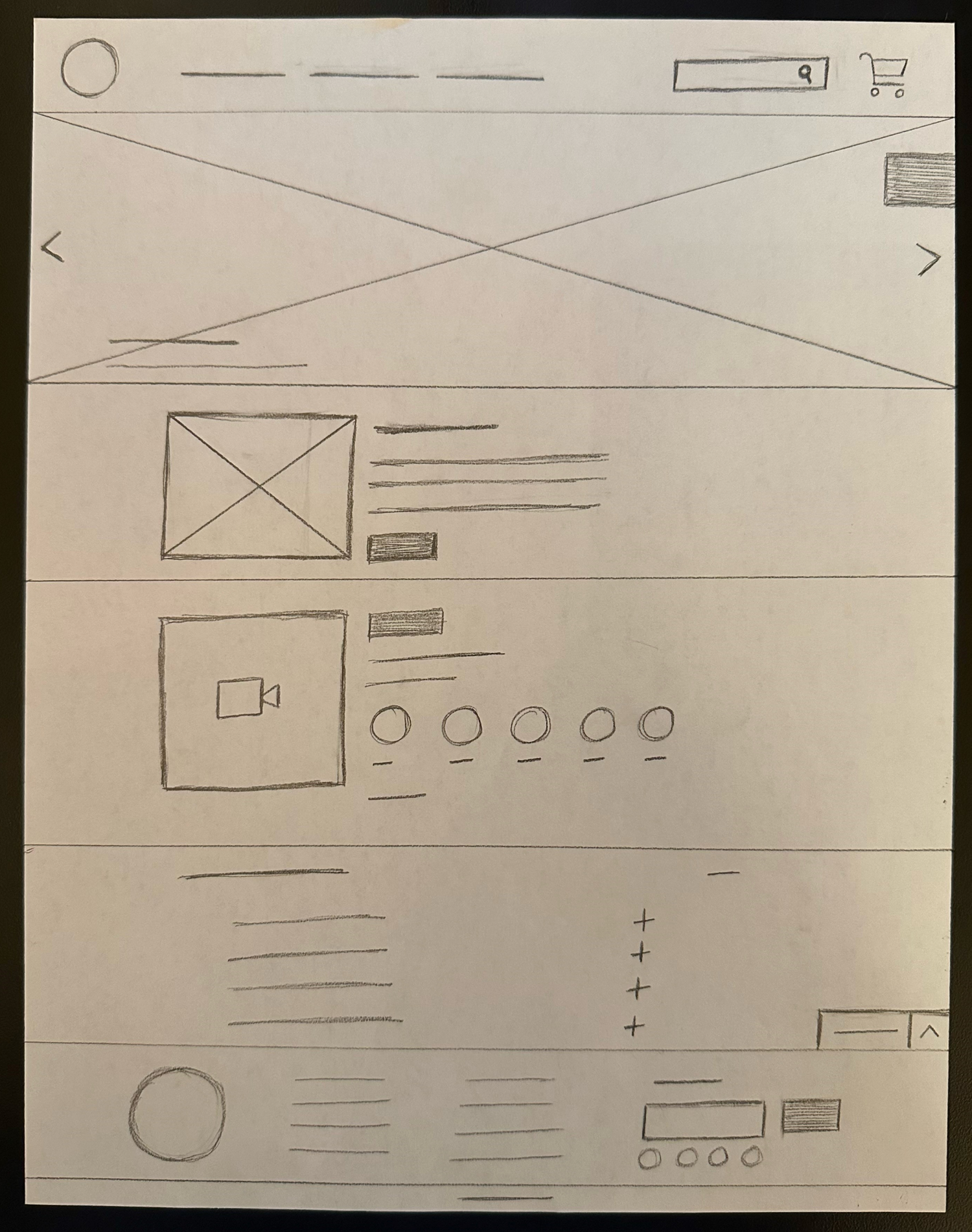 Wire Frame Examples Hand Drawn Homepage Desktop Hand-Drawn Wireframe — Sabrina Lee