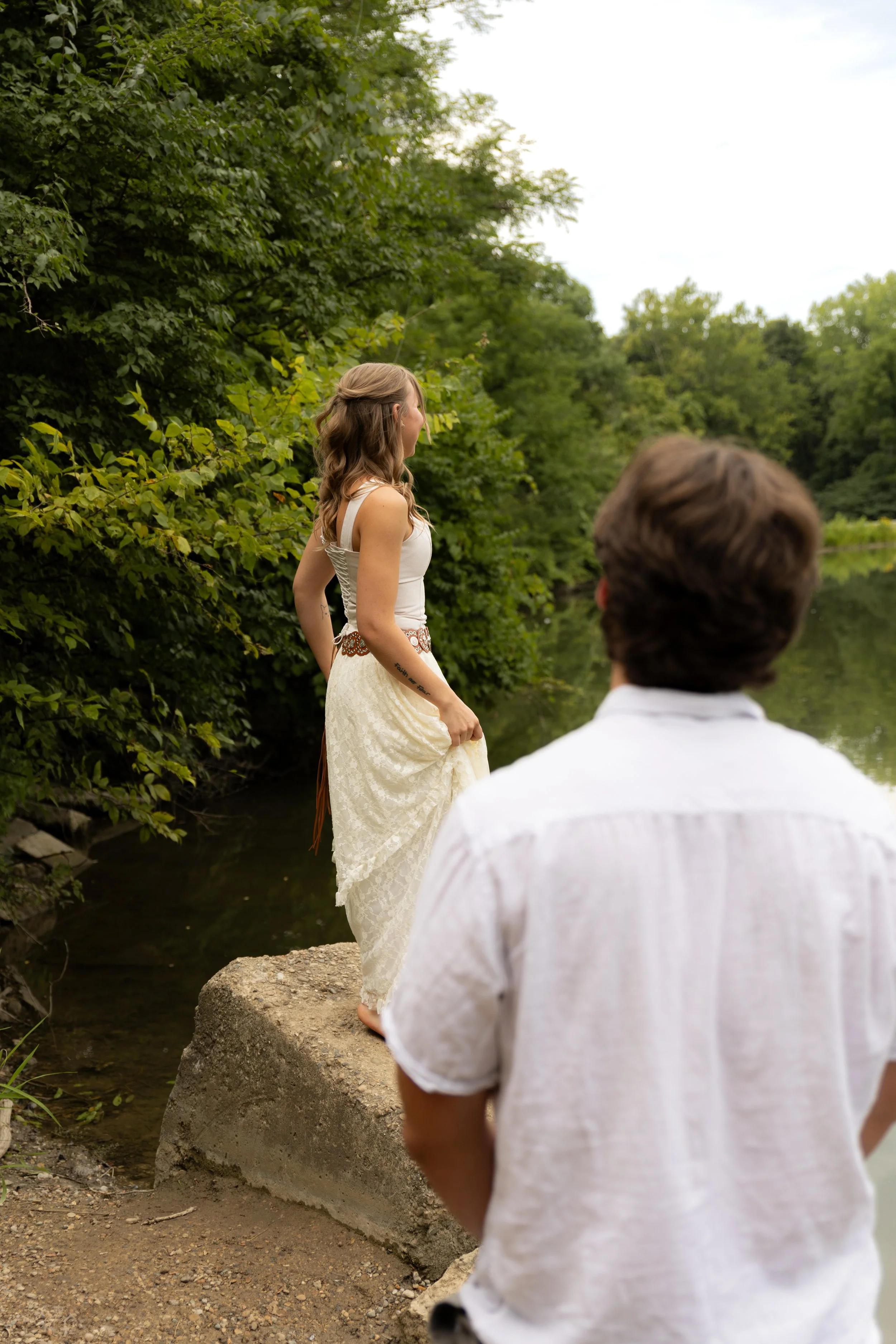 Evening Engagement Session at Fort Ben Harrison