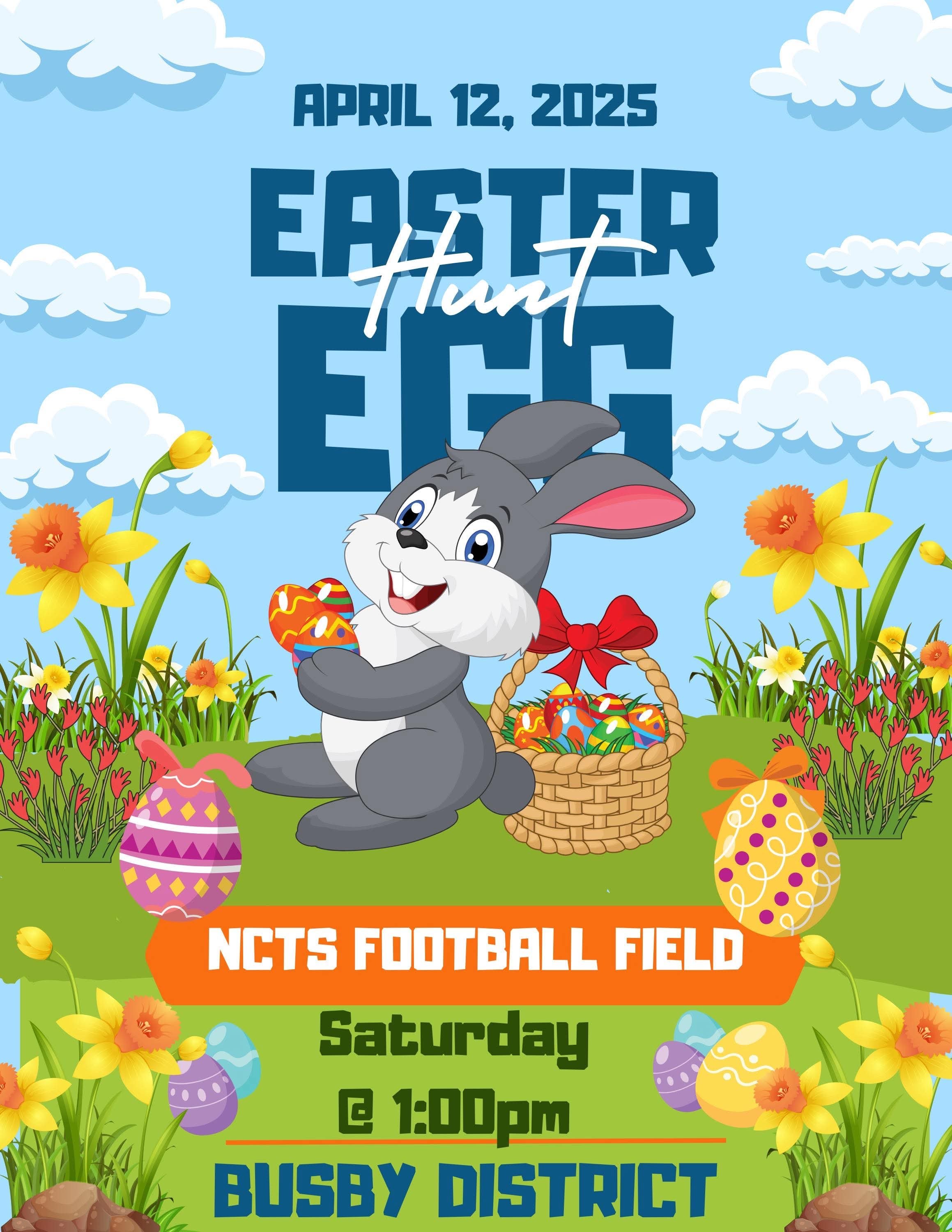 Easter Egg Hunt Busby School Football Field