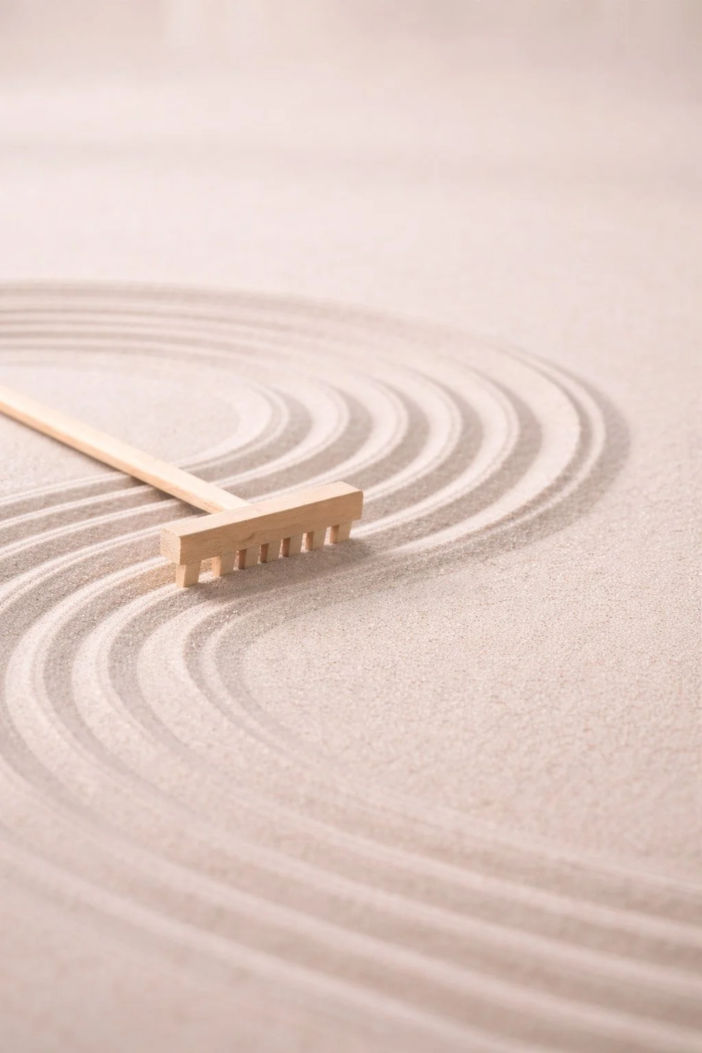 Jardin zen minimaliste symbolisant la sérénité et l’apaisement – Sérénisens réflexologie près de Montpellier