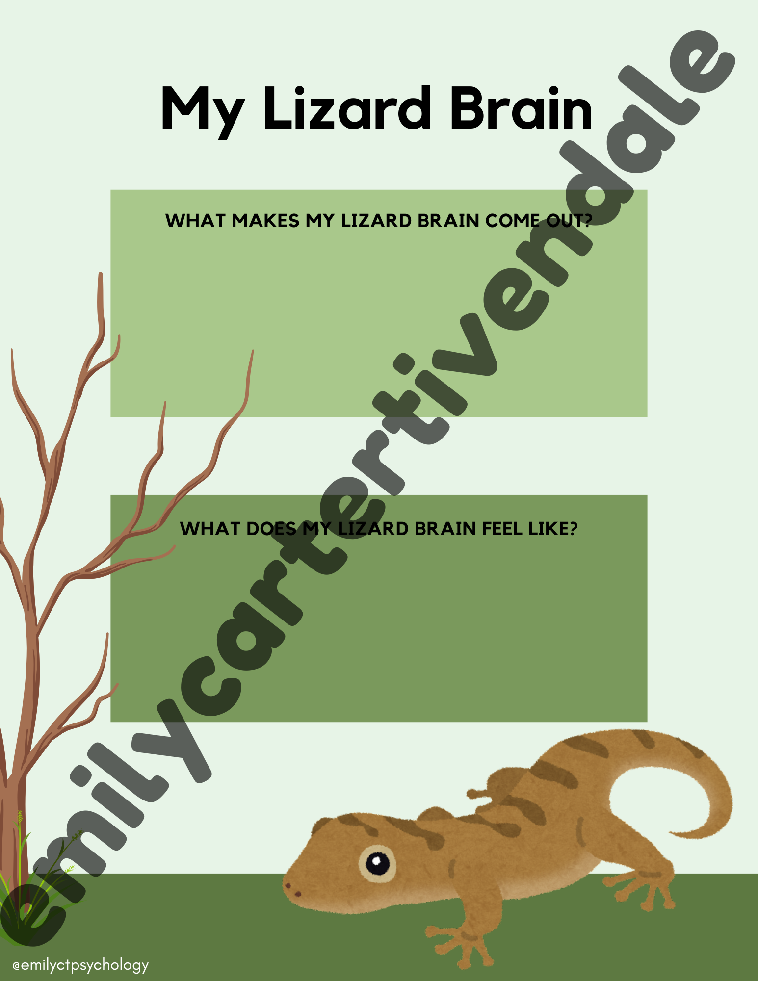 Lizard Brain Worksheet