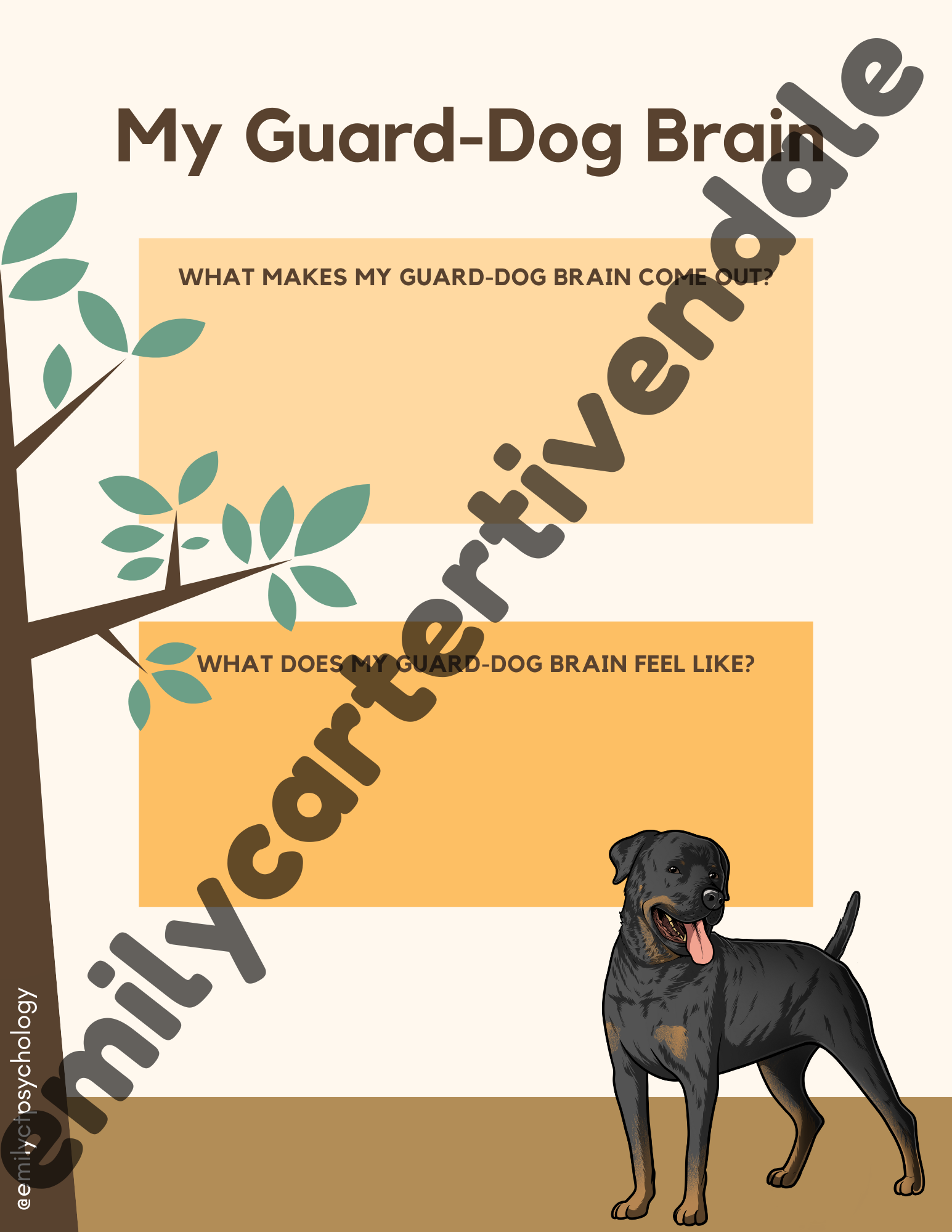 Guard Dog Brain Worksheet